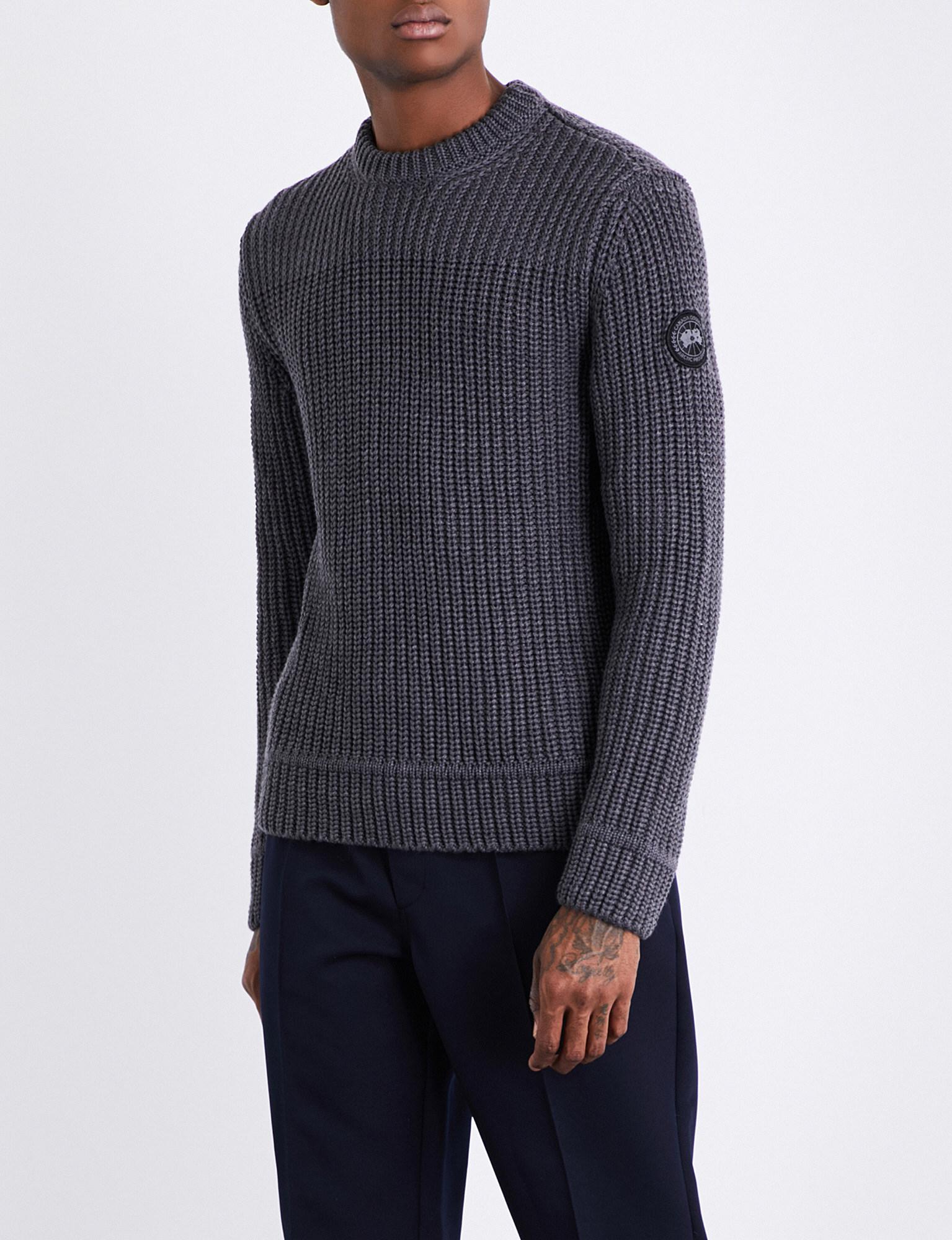 Canada Goose Galloway Wool Jumper in Iron Grey (Gray) for Men - Lyst