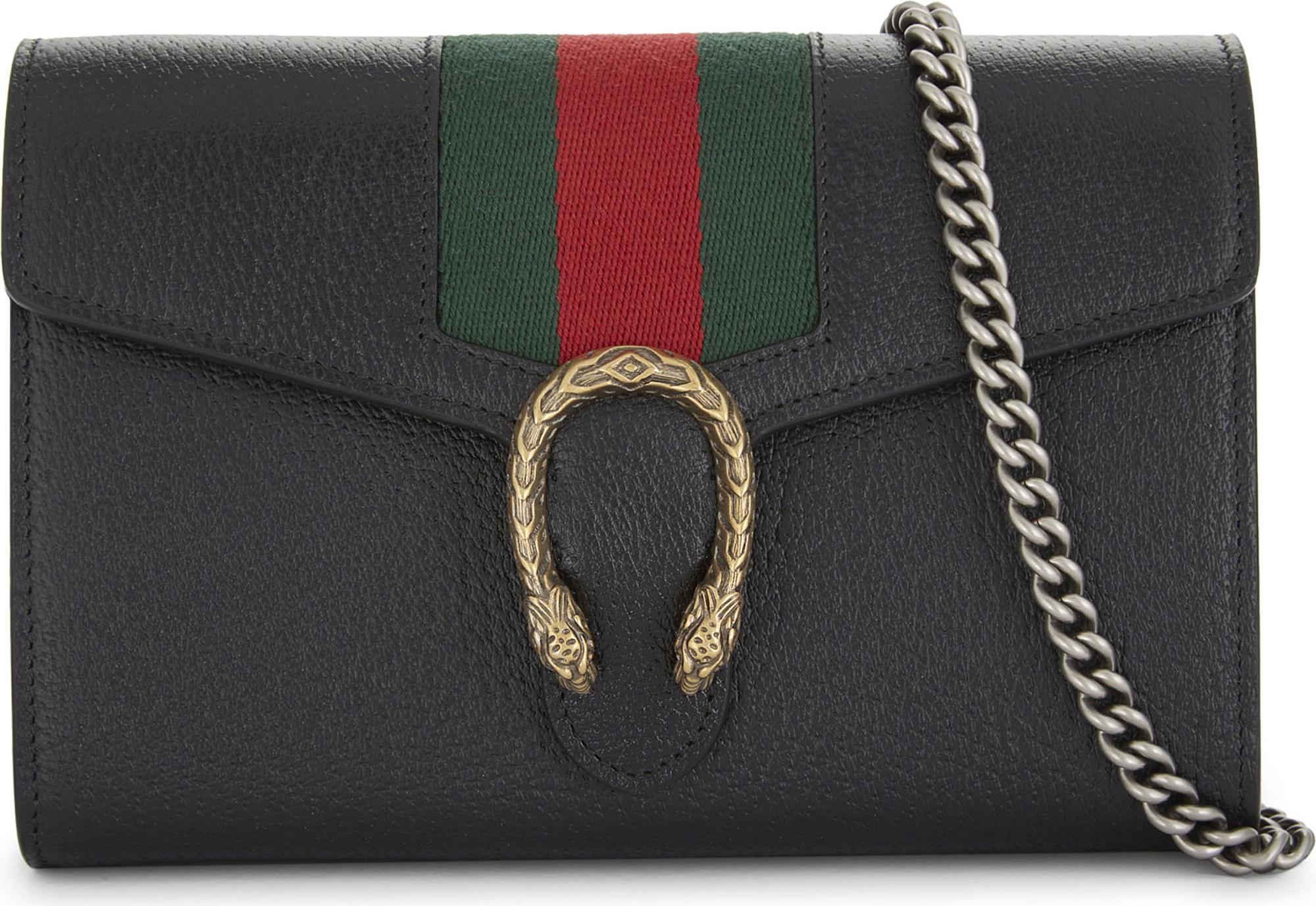 dionysus leather wallet on a chain