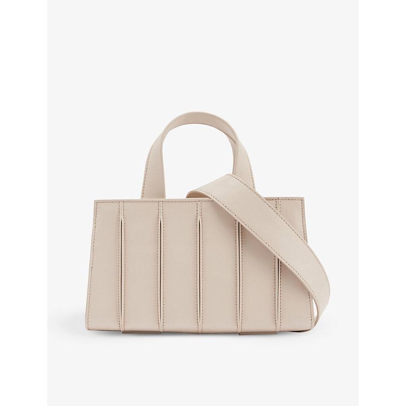 Max Mara Whitney Pleated Leather Tote Bag in Natural | Lyst Australia