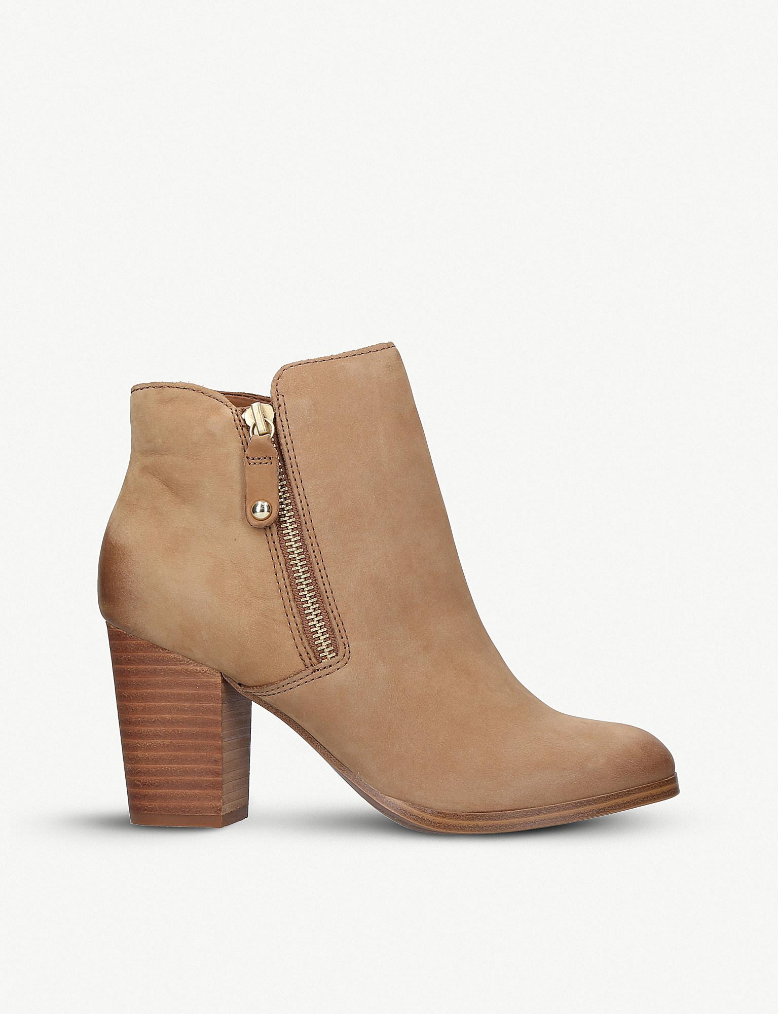 ALDO Naedia Leather Ankle Boots in Tan (Brown) - Lyst