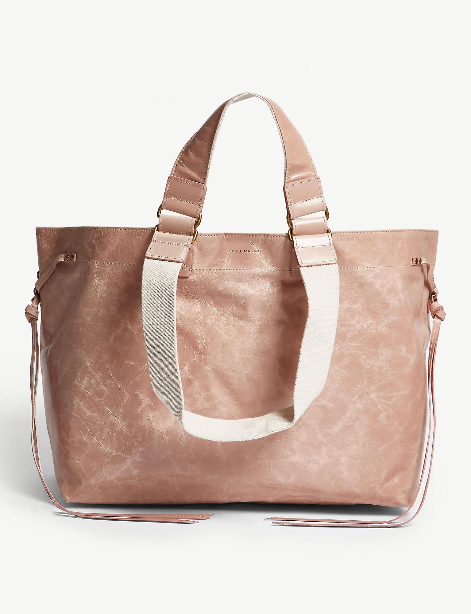 Wardy crinkled patent-leather tote