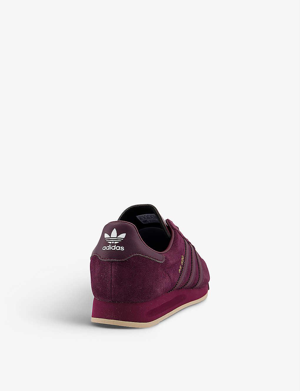adidas As 520 Suede Trainers in Maroon 