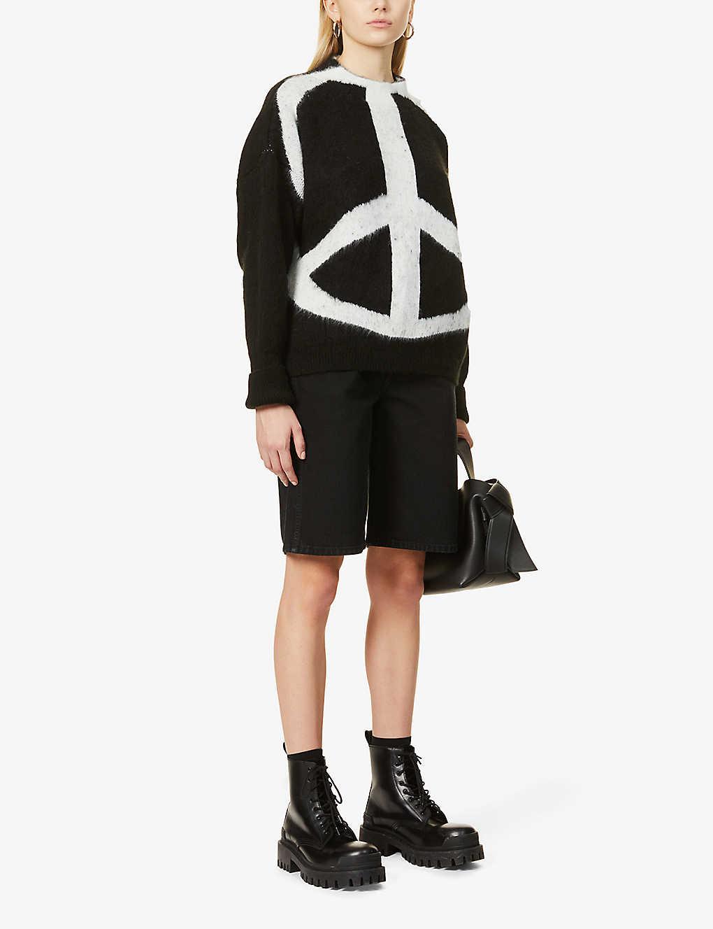 topshop black and white jumper