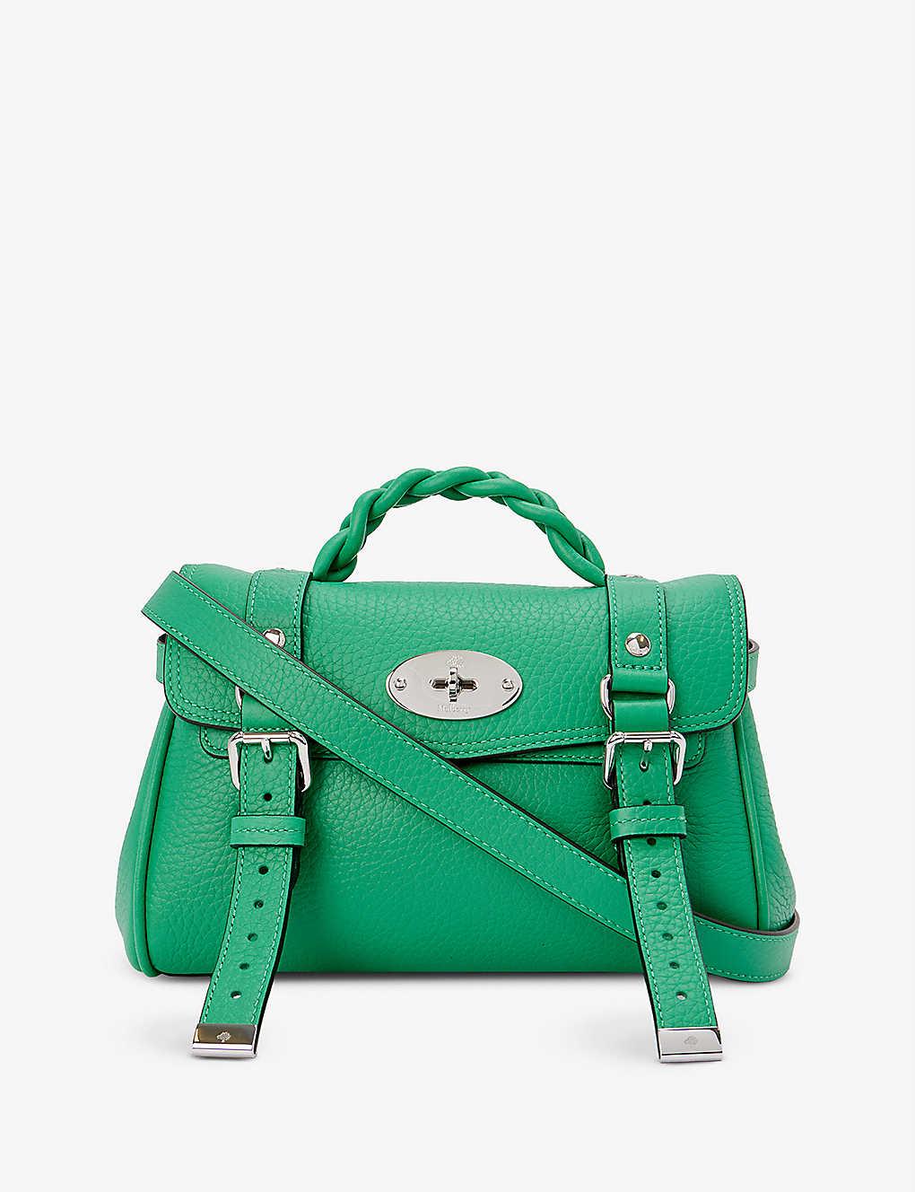 slids En sætning dal Mulberry Alexa Mini Leather Satchel Bag in Green | Lyst