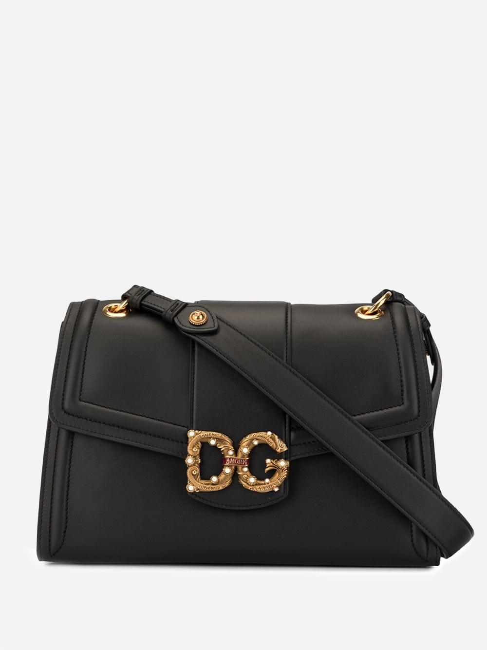 Dolce & Gabbana Dg Amore Shoulder Bag in Black Lyst