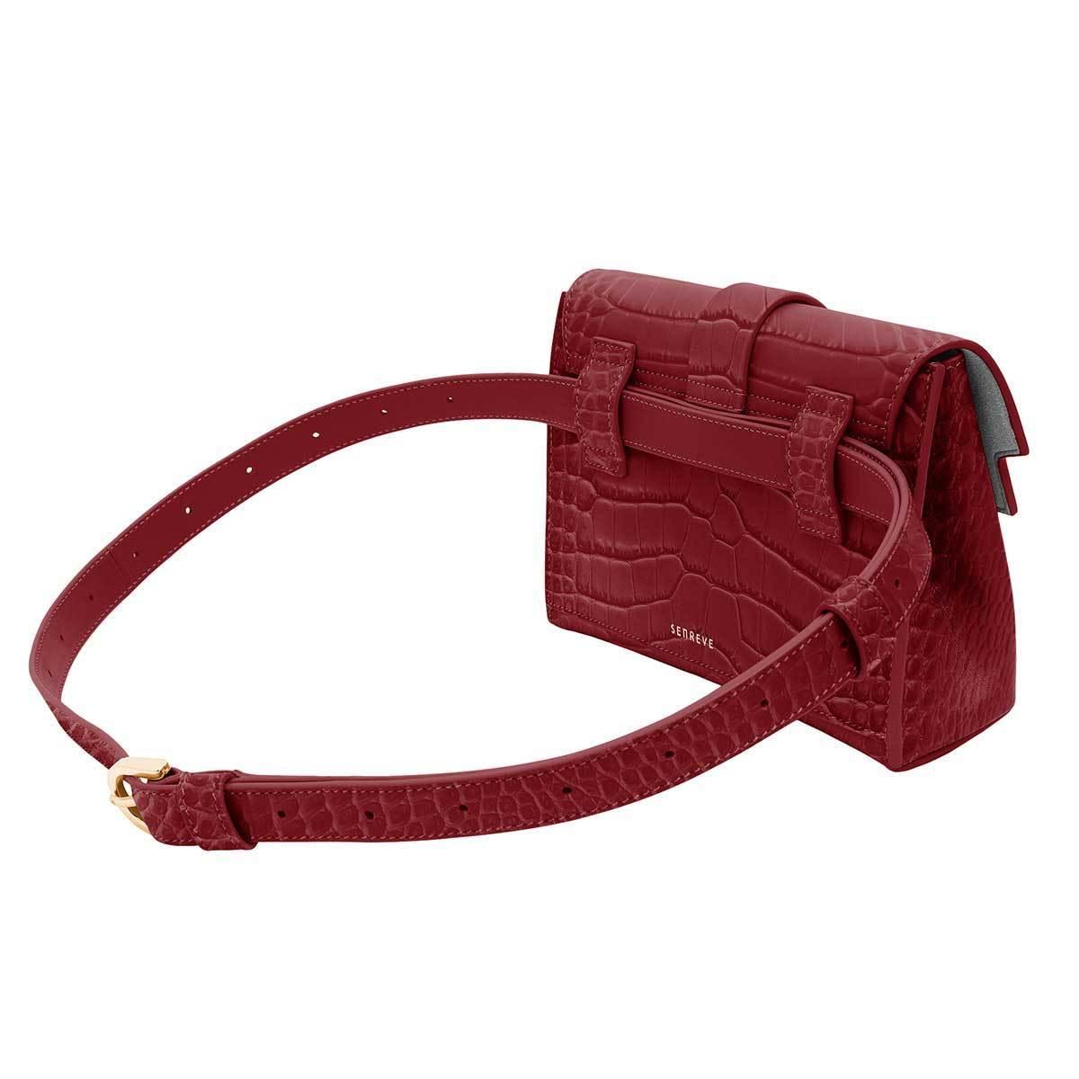 Senreve Leather Aria Belt Bag in Red - Lyst