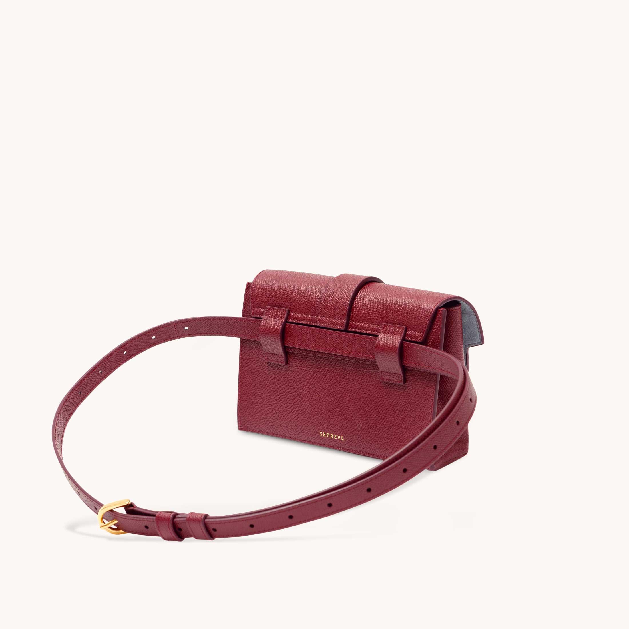 Senreve Sale, Aria Belt Bag, Pebbled in Red