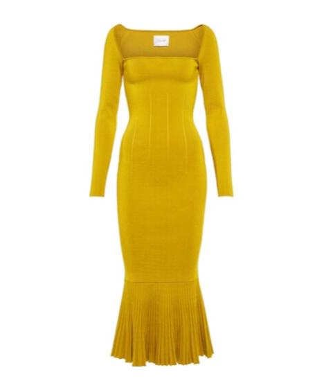 galvan london ribbed-knit midi dress GALVAN LONDON - Atalanta embellished ribbed-knit midi dress