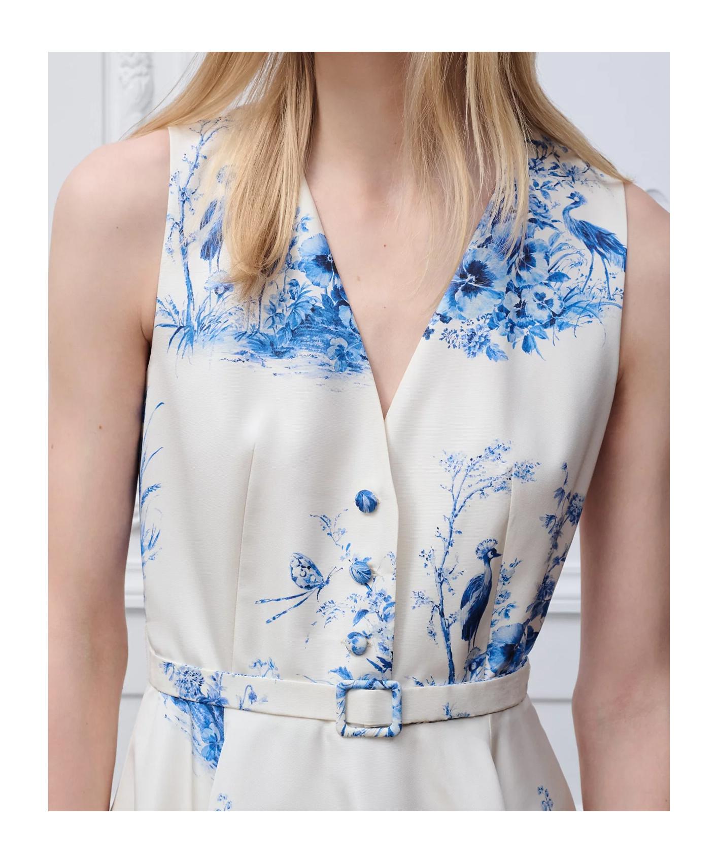 Dior Mid-Length Belted Dress in Blue