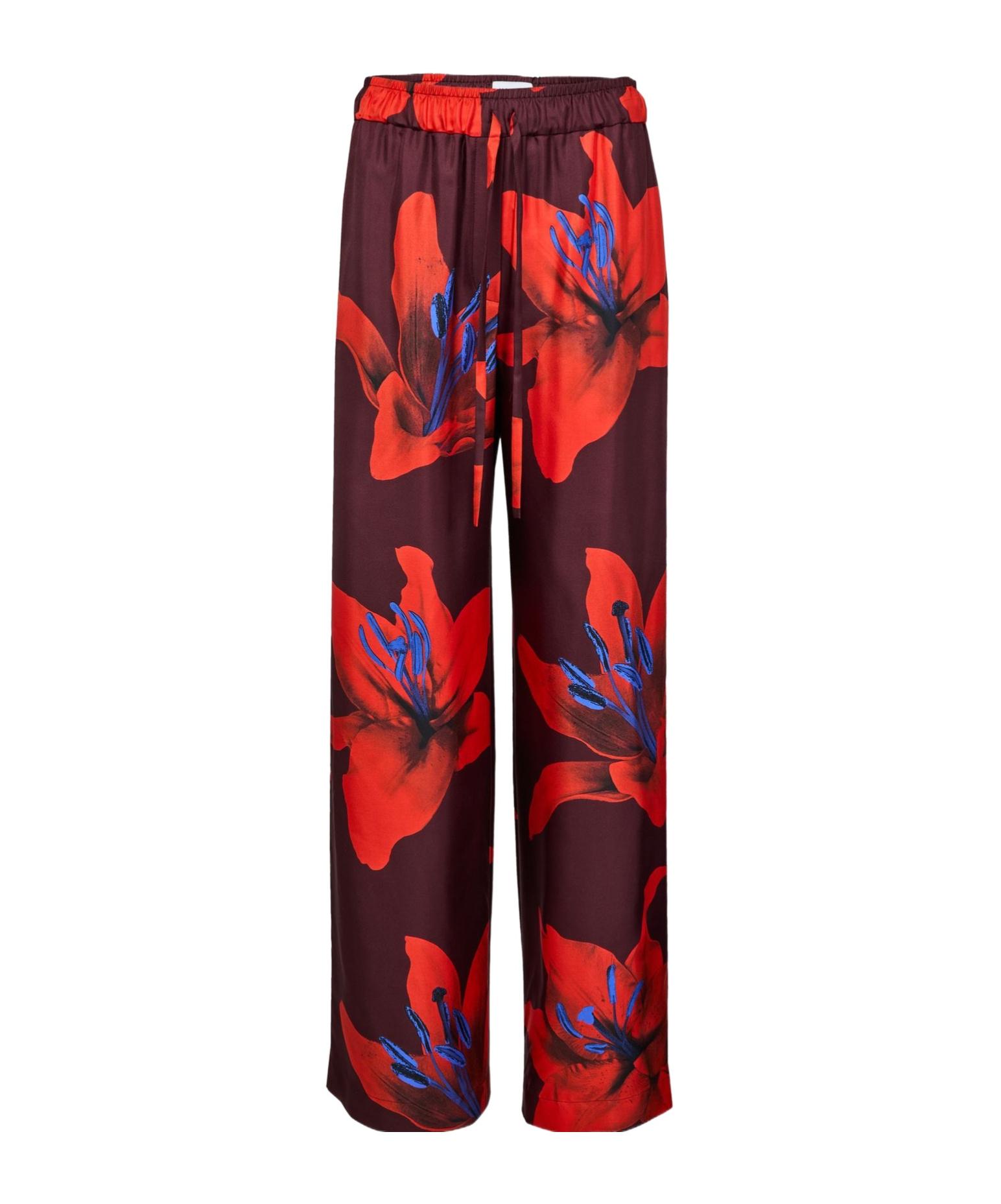 パンツ ALEXANDER MCQUEEN Woman Pants Burgundy 819000QCALY 5131 Wide Leg Trousers Dark Burgundy for Women | Alexander McQueen