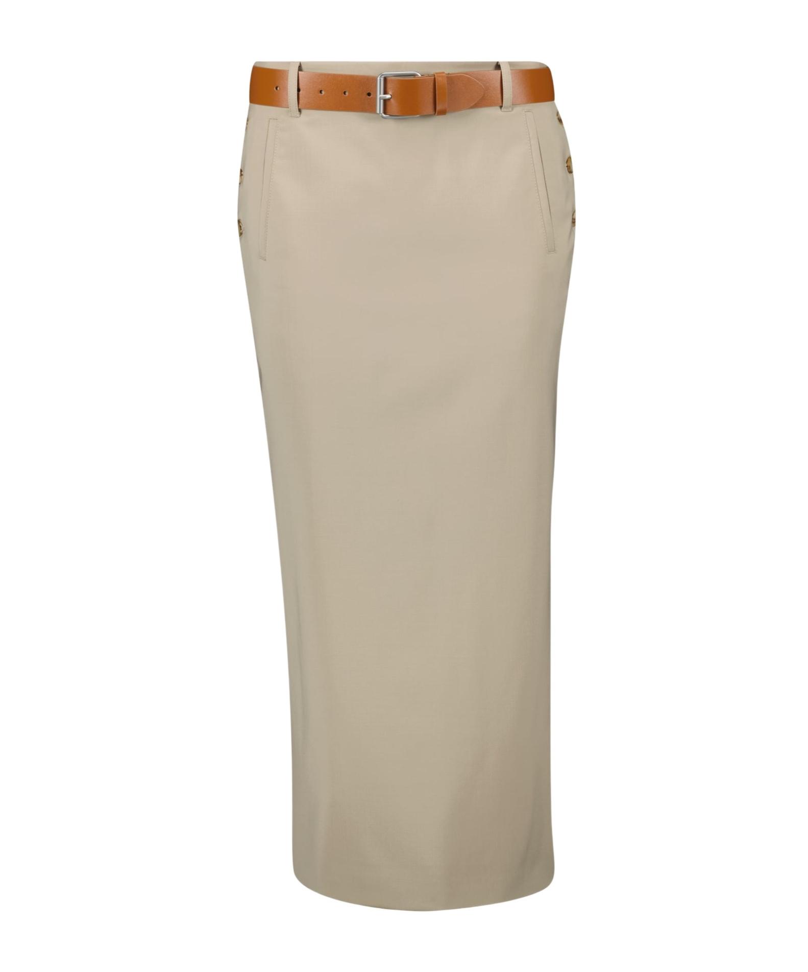 スカート MOSCHINO Women Mid Skirts V01040517 0020 BEIGE Button Front Midi Skirt by Moschino Jeans | Rent the Runway