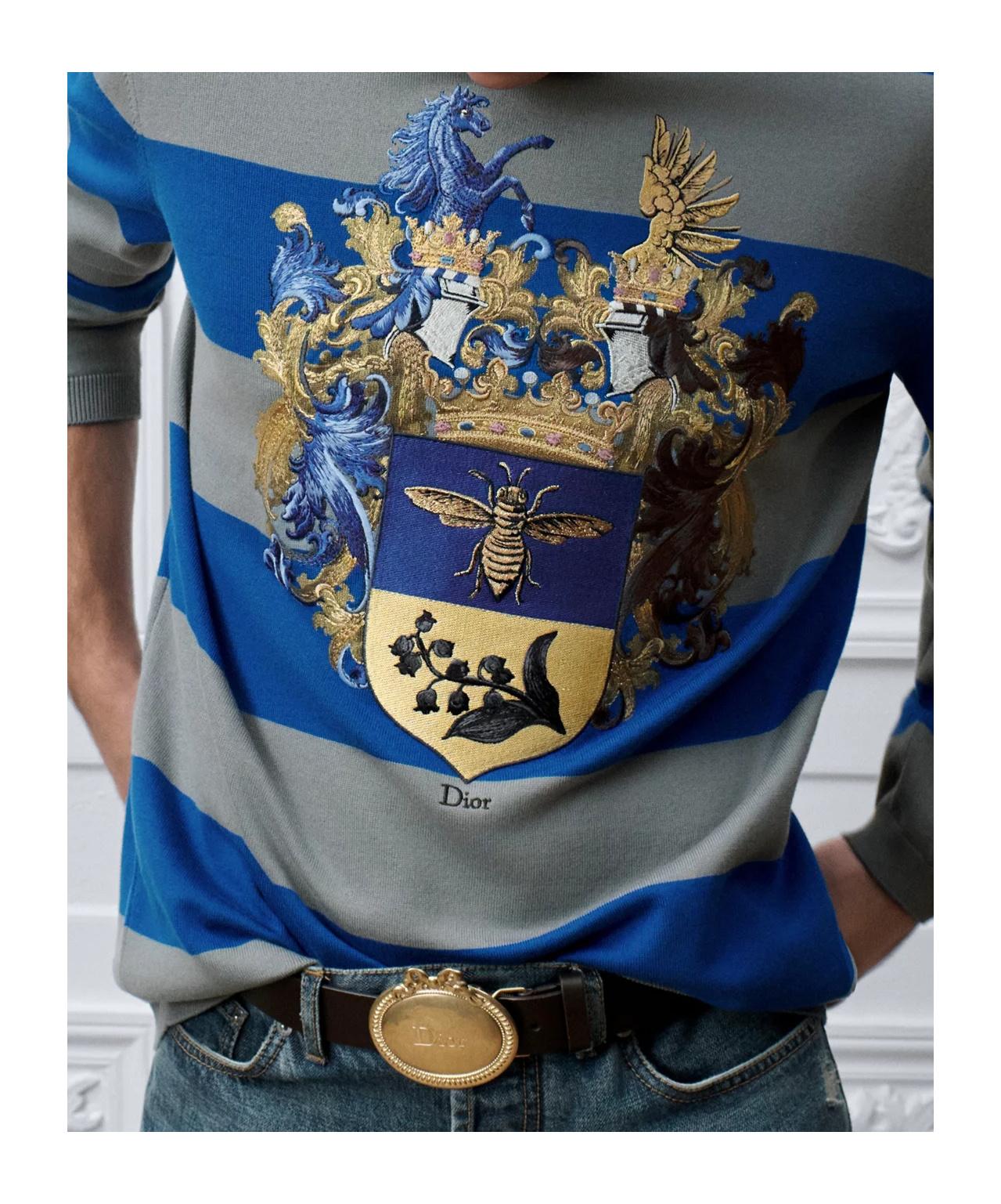 Dior Blason Sweater, Relaxed Fit in Blue for Men | Lyst UK