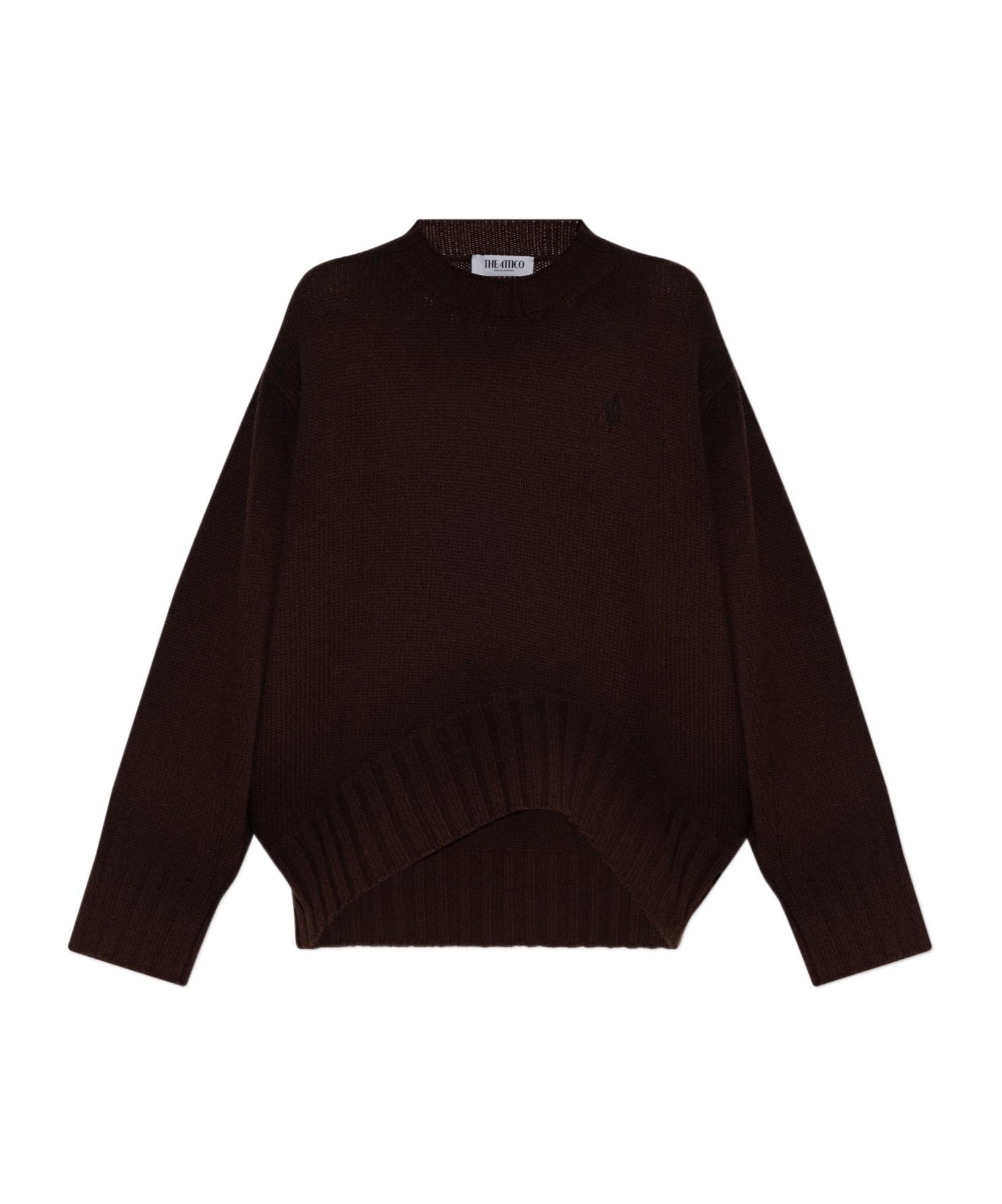 ワンピース THE ATTICO Grape Wool Blend Oversize Sweater The Attico Sweaters and pullovers for Women | Online Sale up