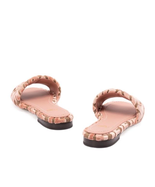 Studded Slides Pink Fendi Sandals W's FENDI Flowerland Slide