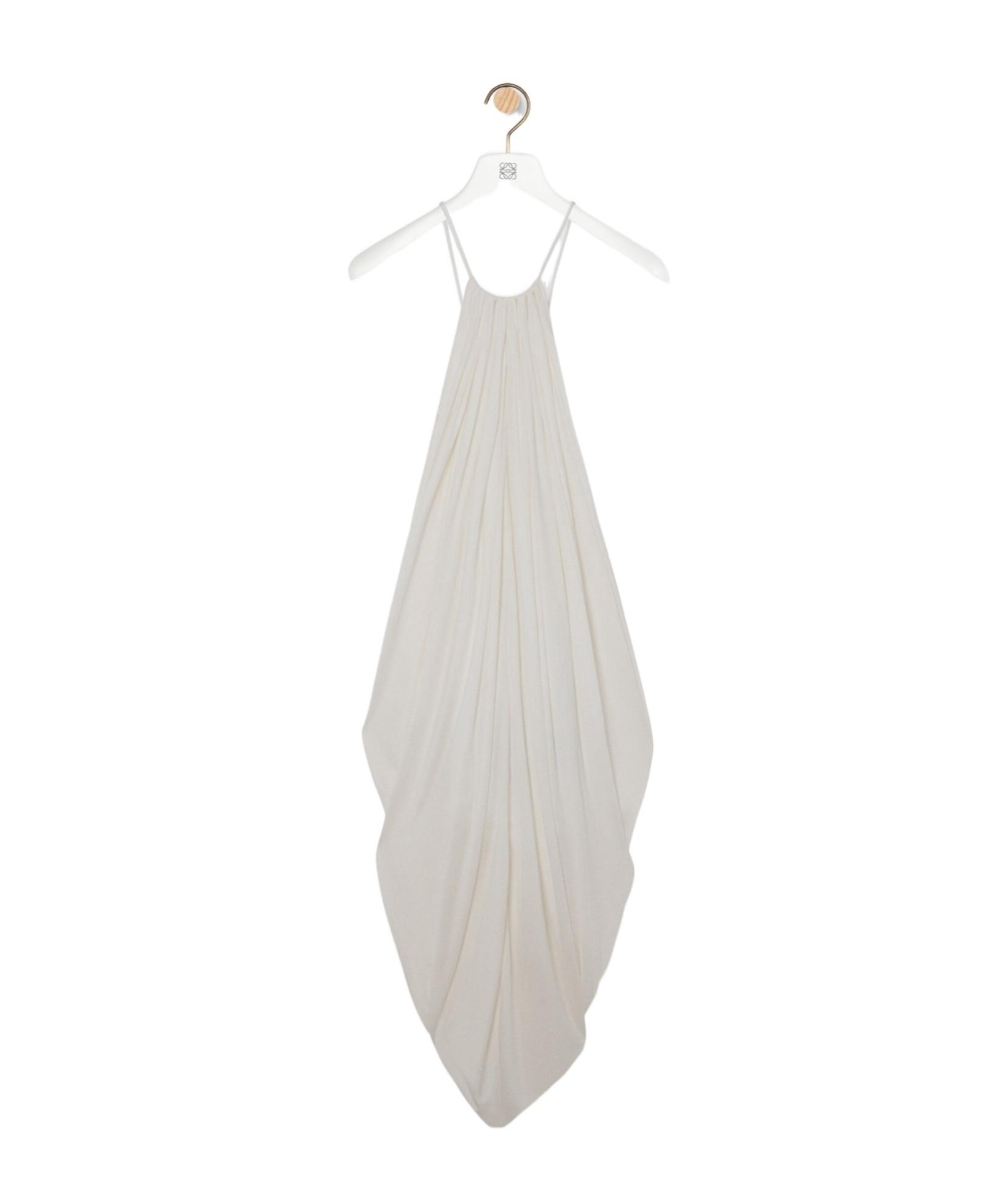 loewe backless dress Silk Draped Anagram-Detail in White out waist IsBackInStock : 1 Size:18 Ovticza Women's Backless Spaghetti Silk dress