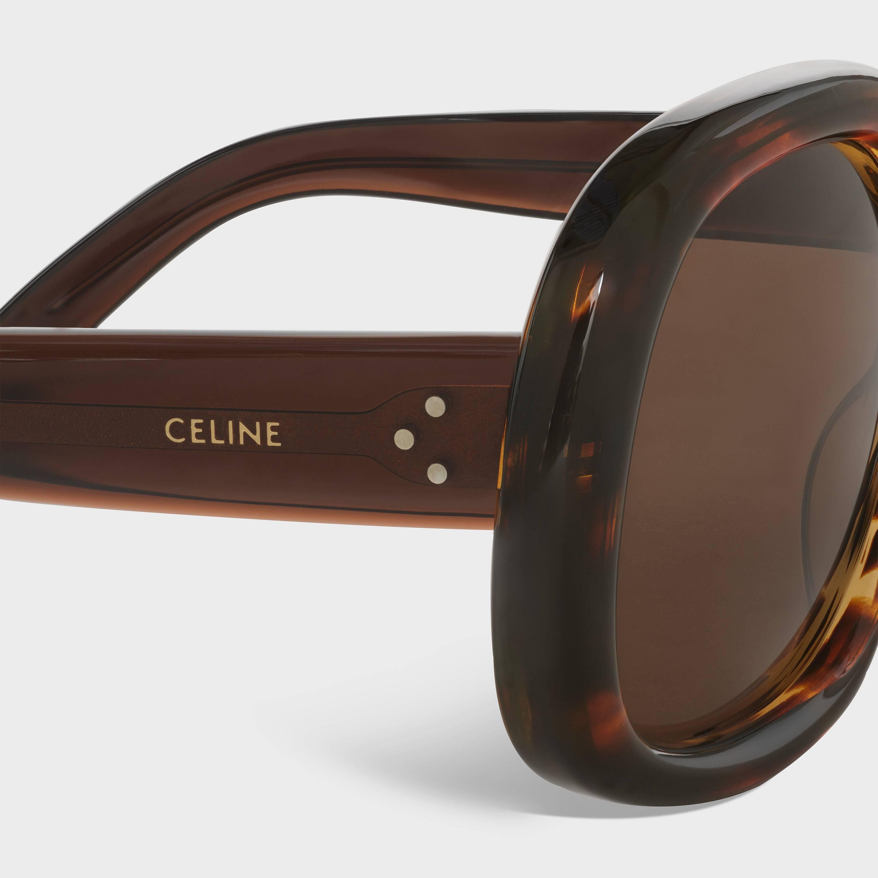 サングラス CELINE ROUND S163 SUNGLASSES IN ACETATE Celine Round S163 Sunglasses in Pink | Lyst