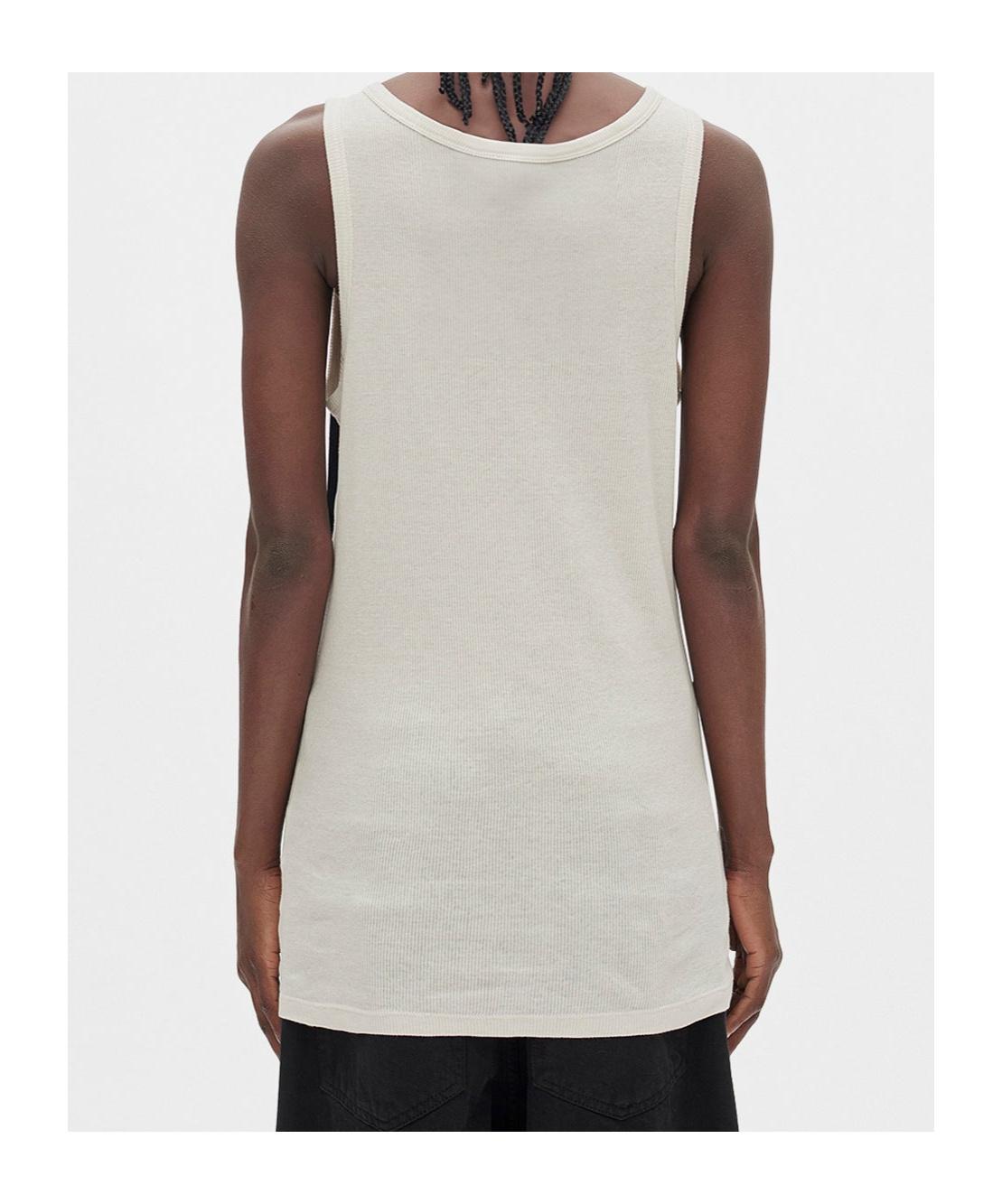 ANN DEMEULEMEESTER タンクトップ XS ホワイト ANN DEMEULEMEESTER タンクトップ XS ホワイト