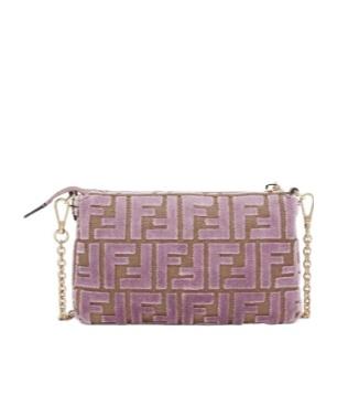 Fendi Baguette Zipped Pouch Crossbody Bag in Pink | Lyst