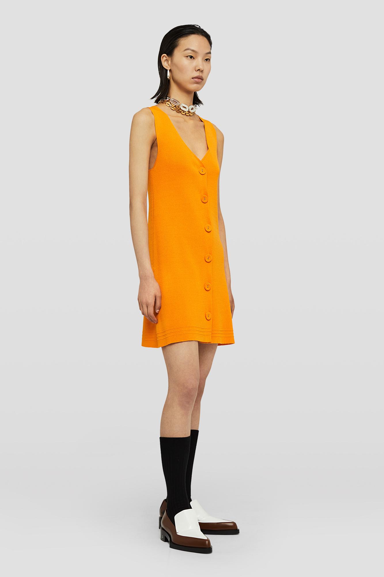 ワンピース Jil Sander Orange cotton blend dress (J02CT0328J15391 832) Jil Sander Orange Cotton Blend Dress – LOZURI®