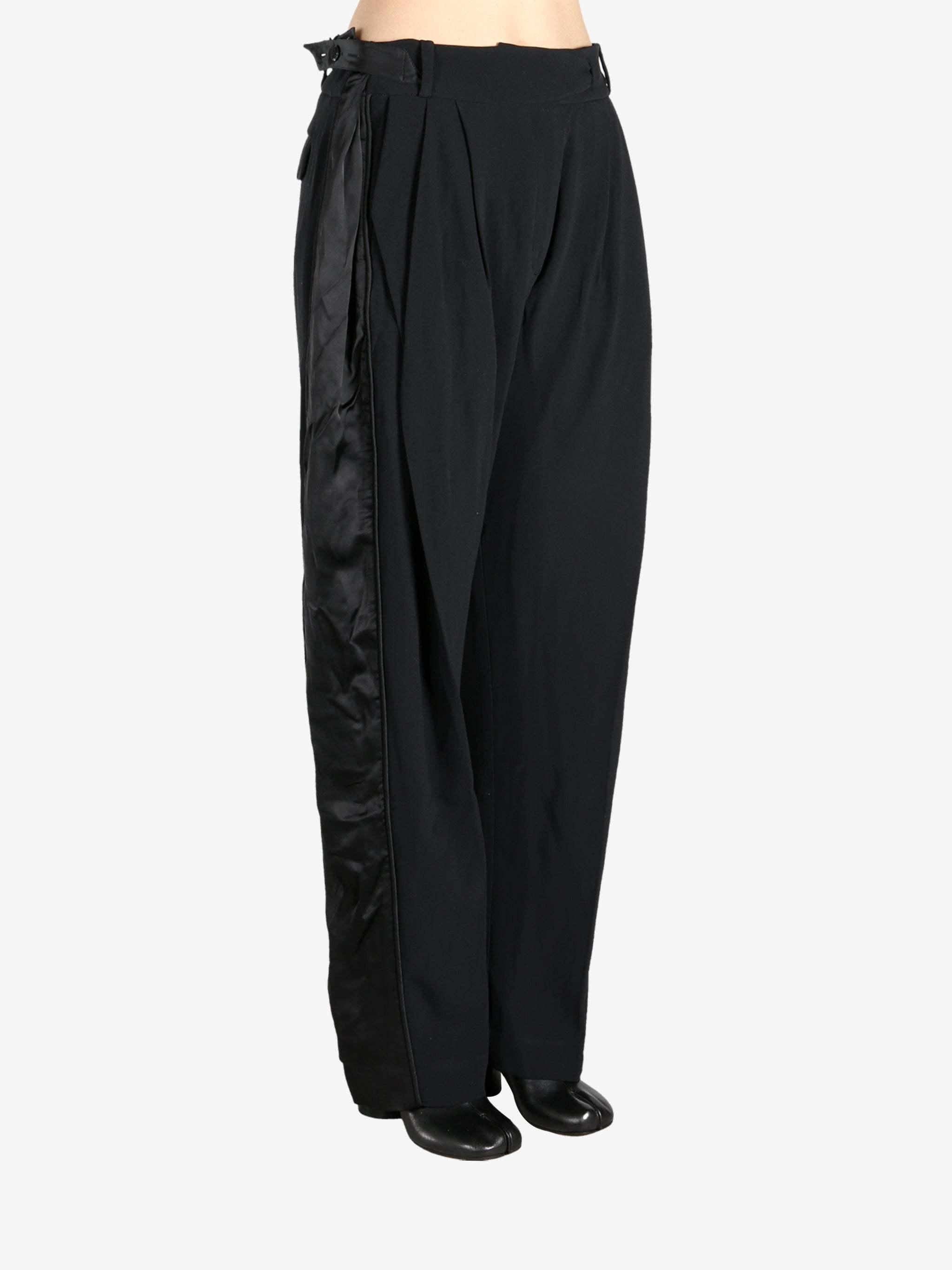 パンツ KIKO KOSTADINOV Black Stretch Wool Venari Wide-Leg Pant Black Venari Trousers by Kiko Kostadinov on Sale