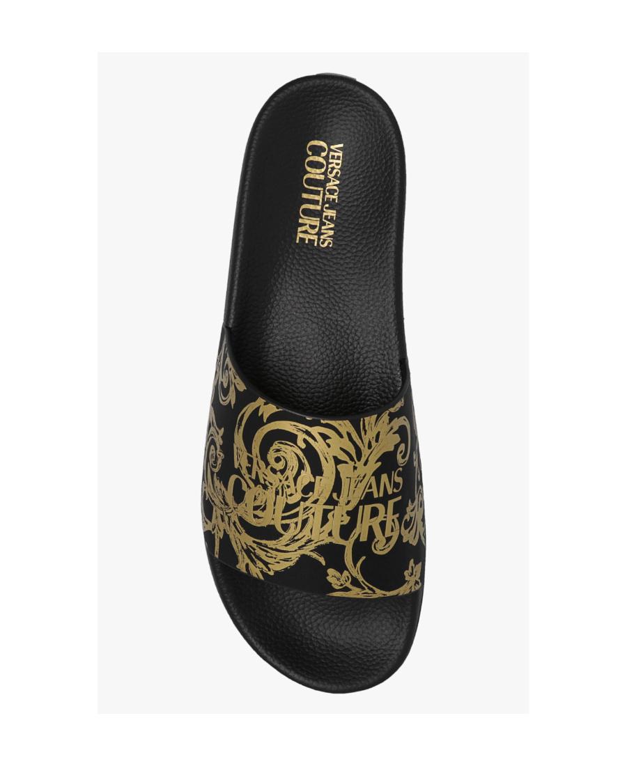 サンダル Versace Jeans Couture BAROCCOFLAGE PRINTED Slides Versace Jeans Couture Barocco-print Slides | Black | FARFETCH