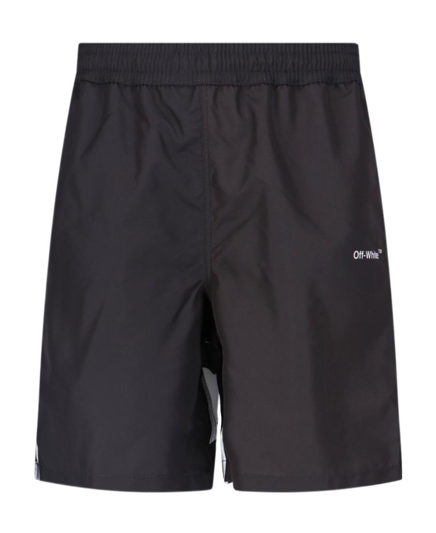 OFF WHITE Diag Print Swim Shorts 水陸両用 Off-White - OFF WHITE