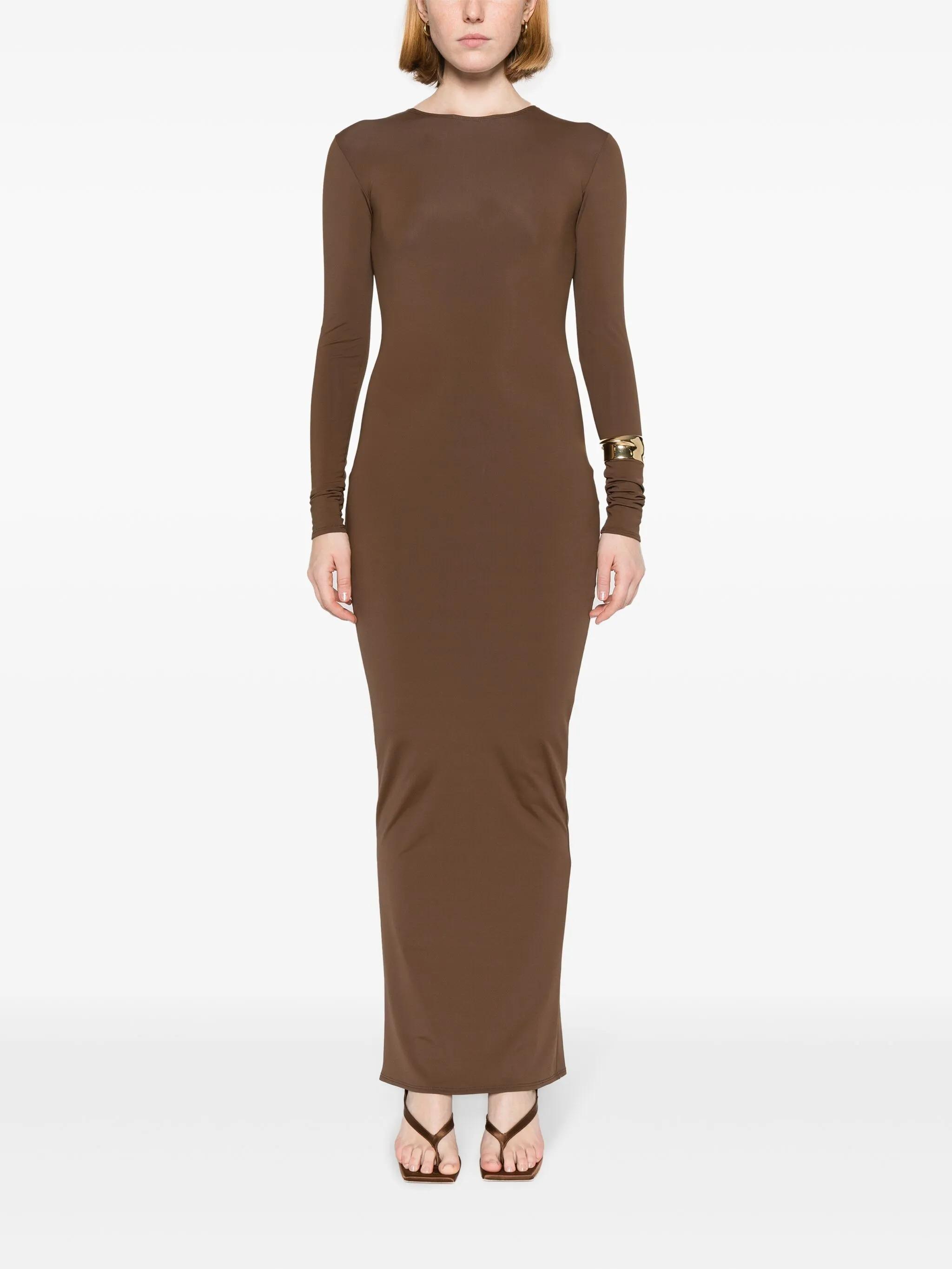 ワンピース ENTIRE STUDIOS LONG BROWN DRESS IN NYLON BLEND Brown Entire studios Dresses for Women | Lyst
