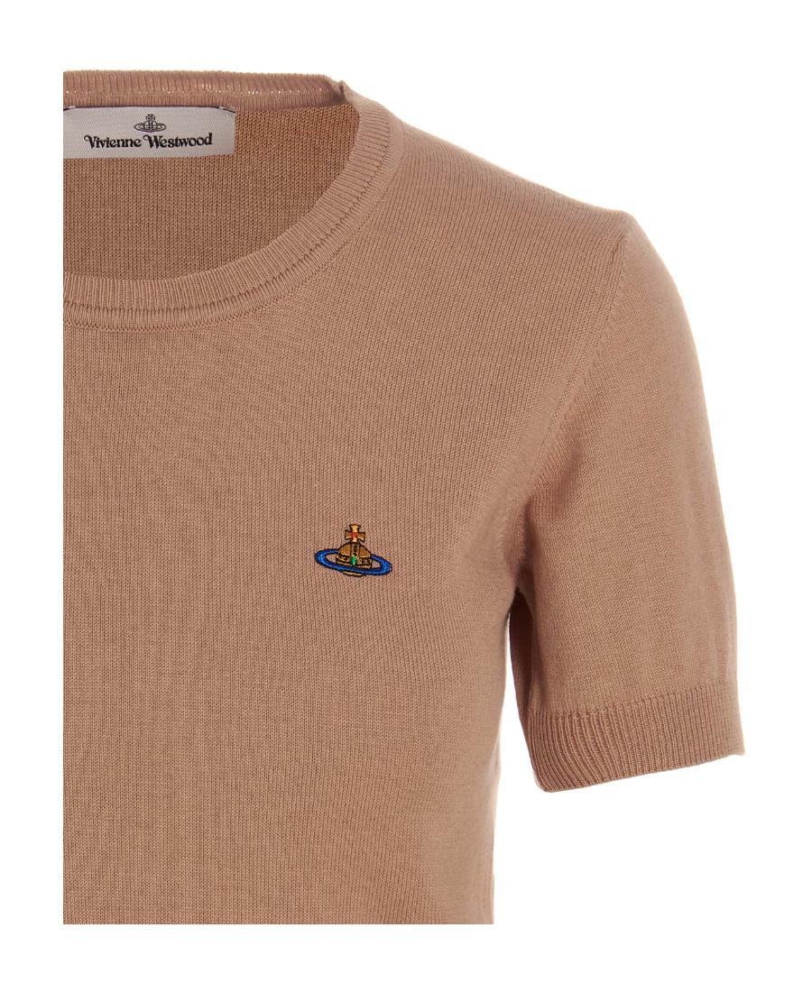 Vivienne Westwood Orb-Embroidered Knitted Top in Brown | Lyst