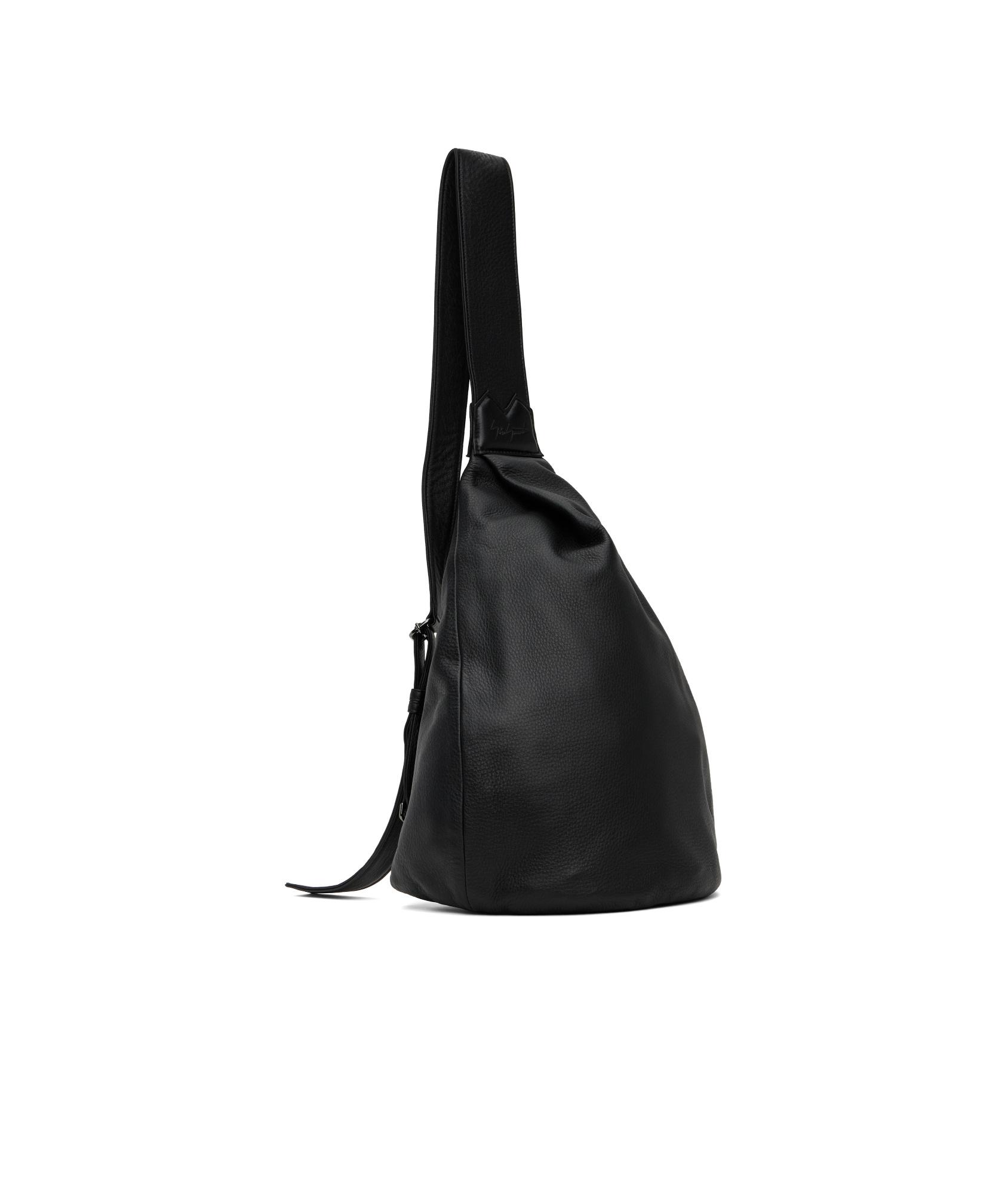 Yohji Yamamoto Discord Logo Embossed Single Strapped Shoulder Bag 