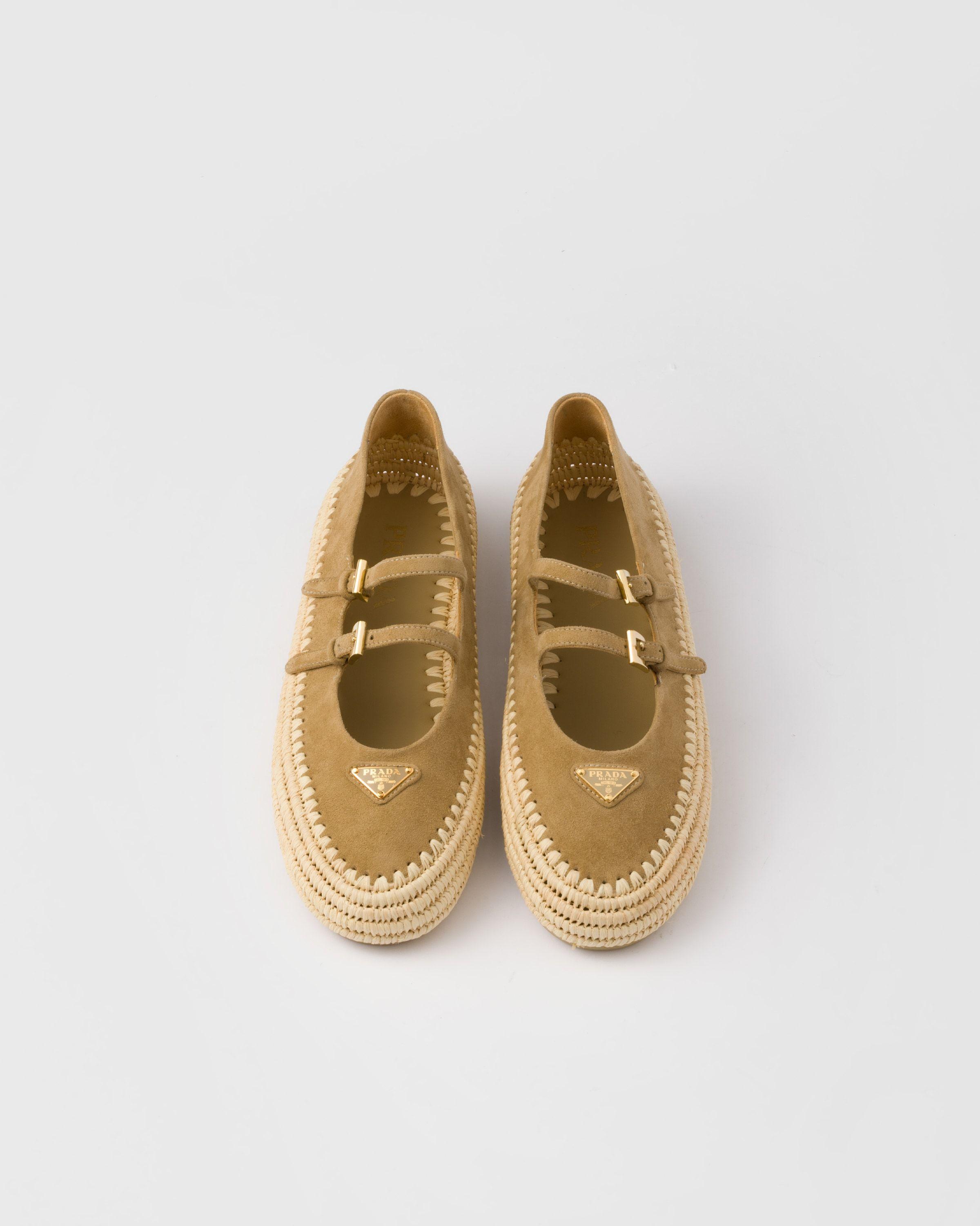 バレエシューズ Prada Brown Suede Ballerinas Cocoa Brown Suede ballerinas | PRADA