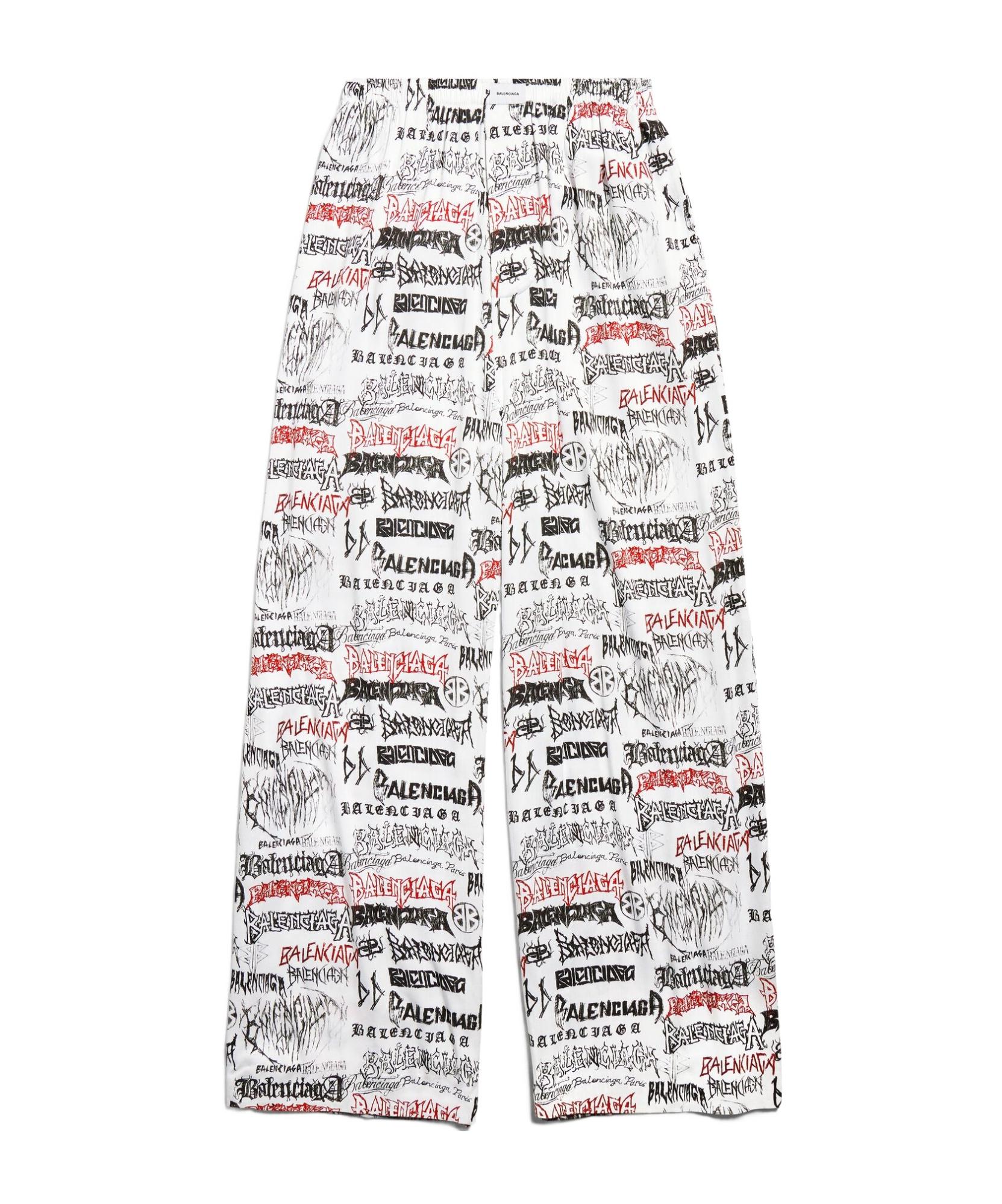 Balenciaga Diy Metal Allover Pyjama Casual Pants in White for Men