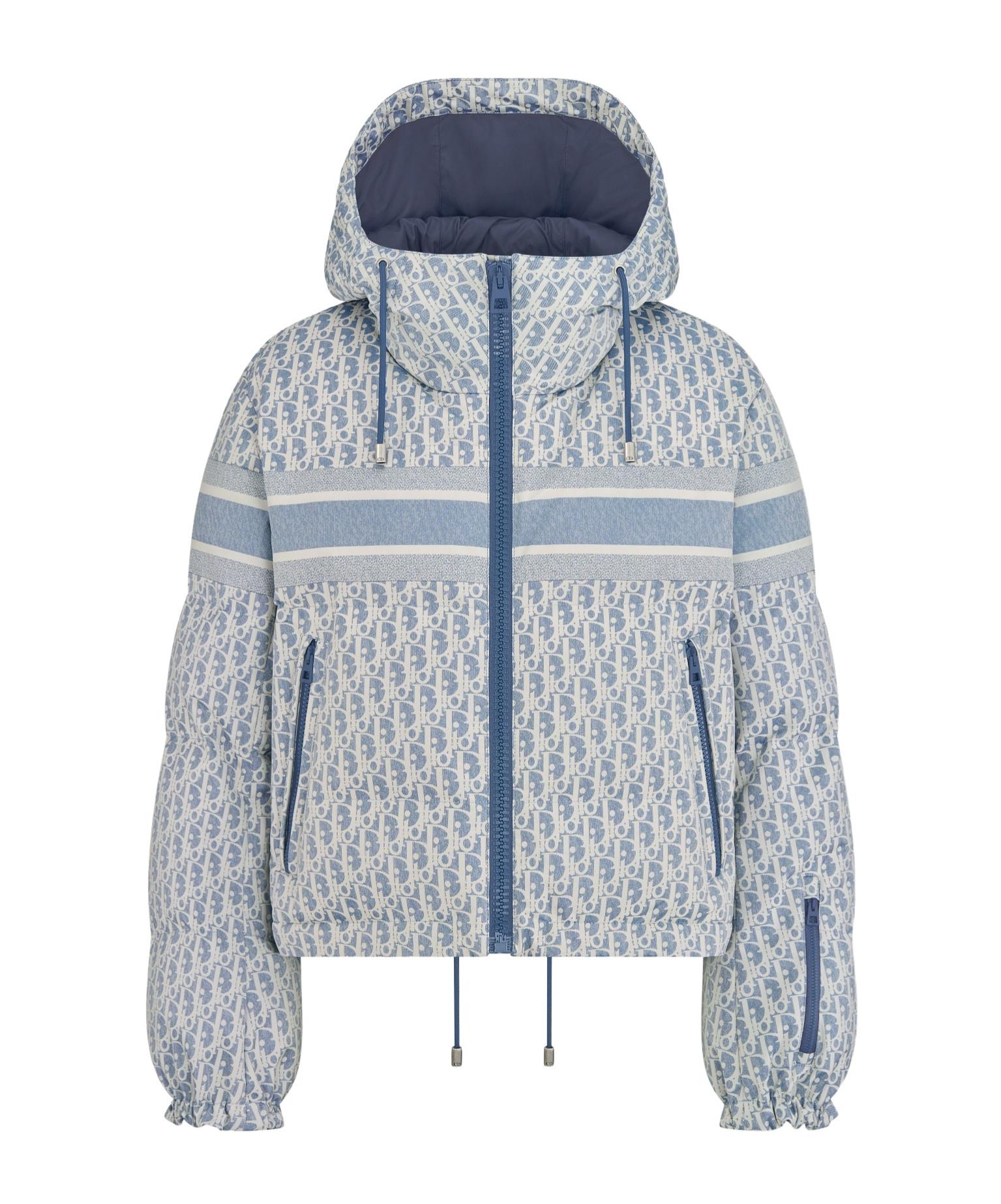 Dior Alps Cropped Puffer Jacket With Hood in Blue | Lyst