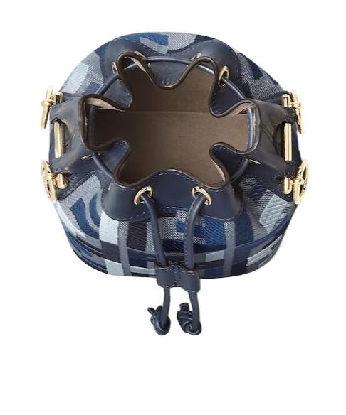 ショルダーバッグ・ポシェット FENDI Mon Tresor Blue canvas mini-bag with FF embroidery Mon Tresor Fabric Blue | Fendi