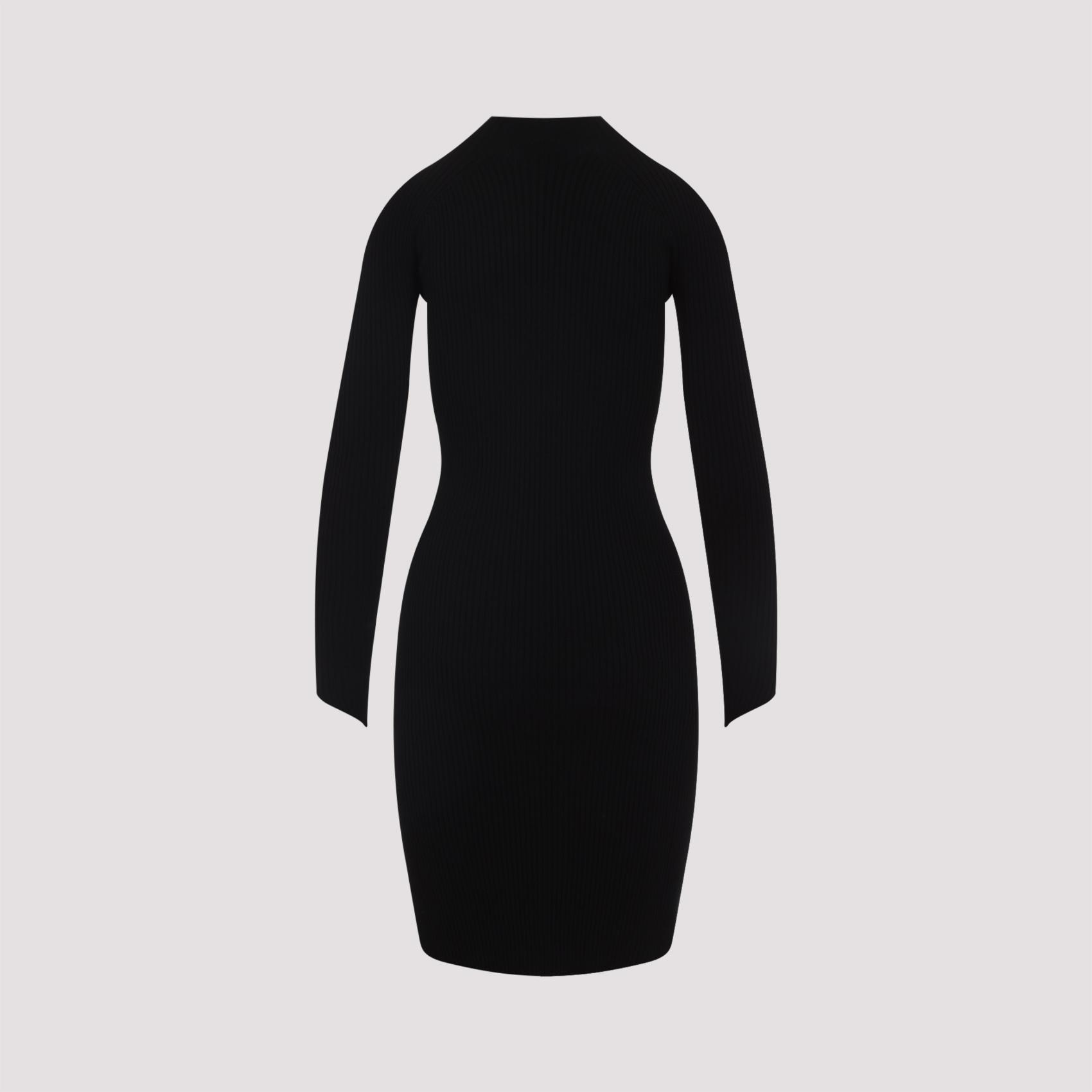 ワンピース COURREGES BLACK COTTON BLEND MINI DRESS COTTON MINI DRESS - courrèges