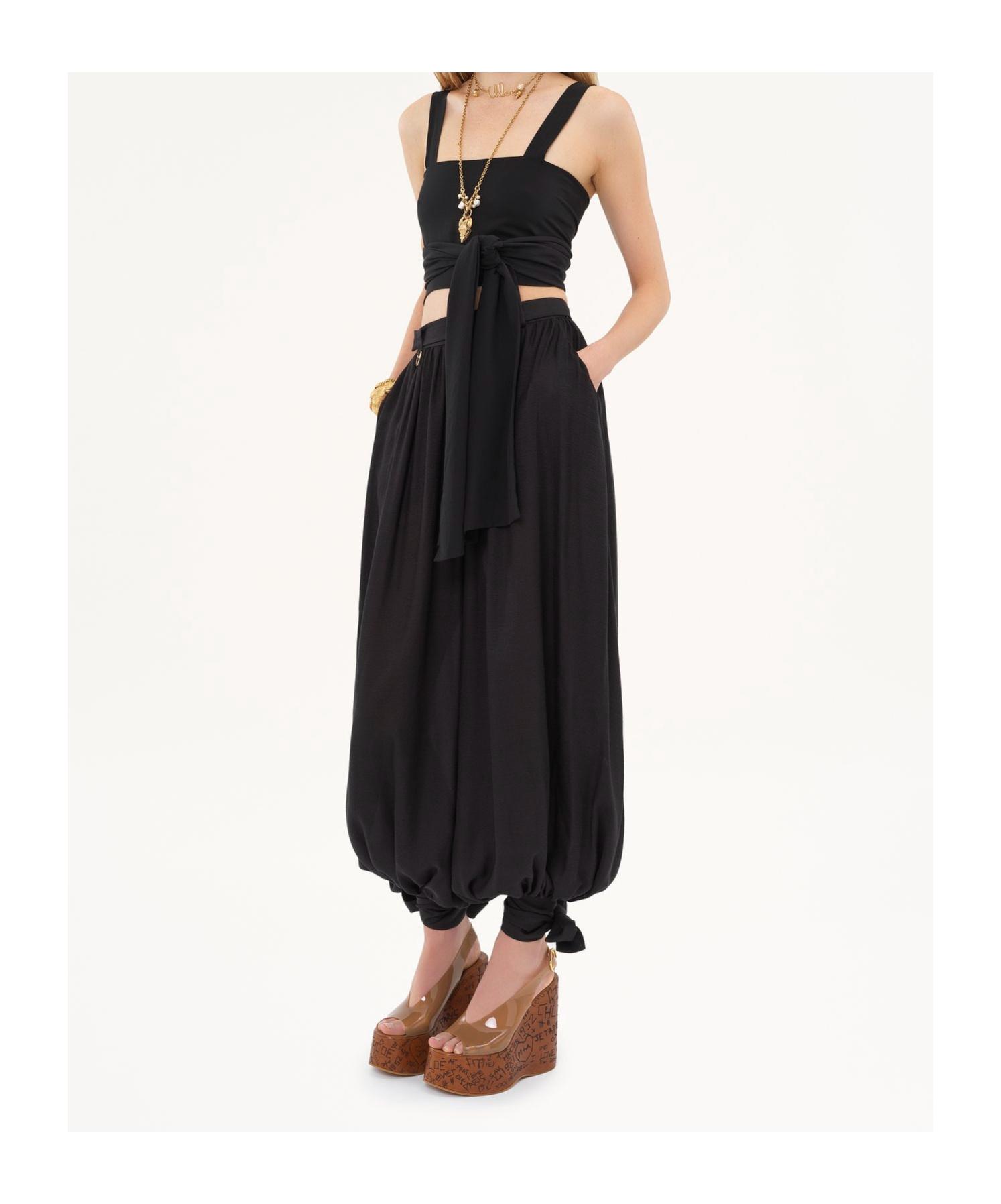 パンツ CHLOE VELVET CROPPED TROUSERS Chloé CROPPED BOOTCUT PANTS IN VELVET | REVERSIBLE