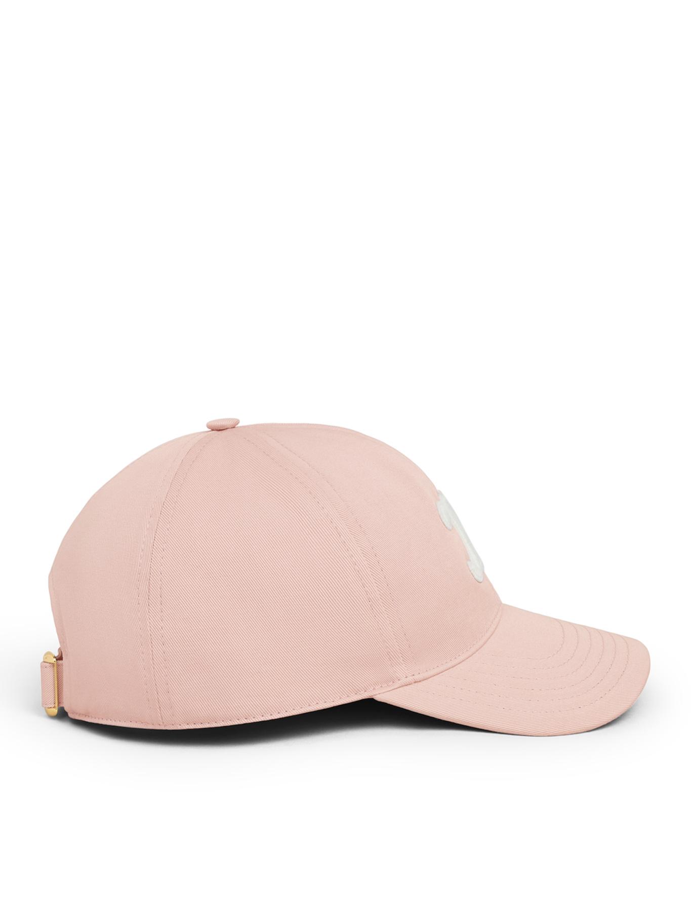 Celine Triomphe Baseball Cap in Pink | Lyst