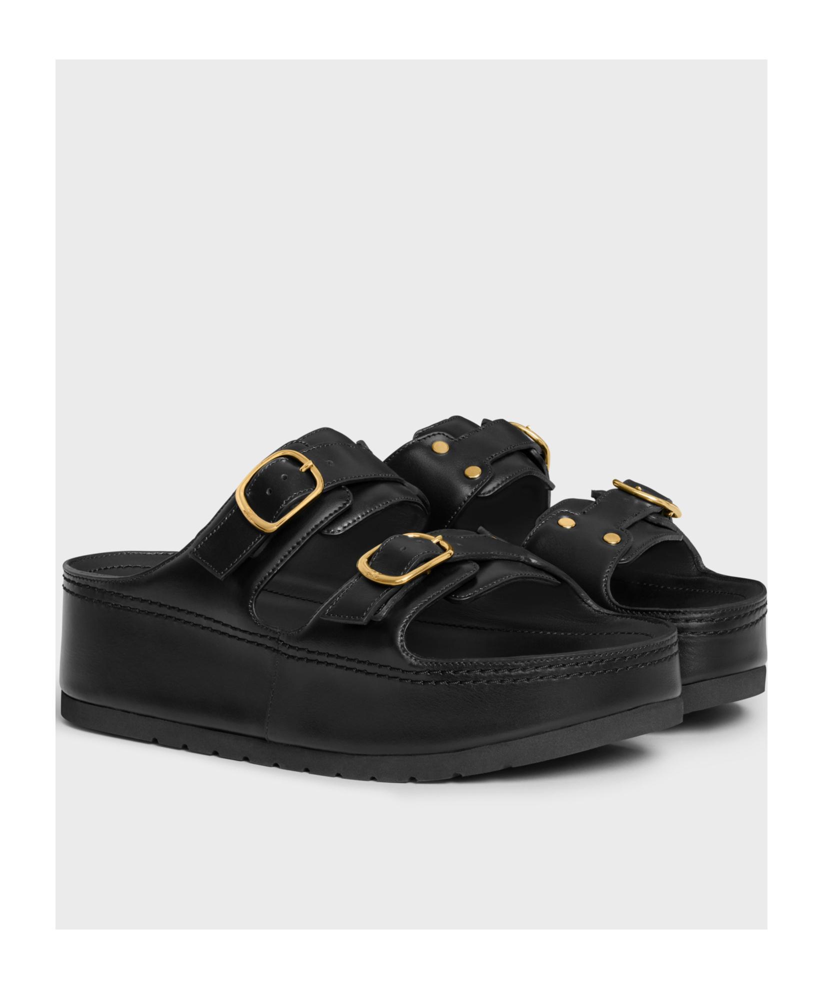 Celine Polly Wedge Mule in Black | Lyst