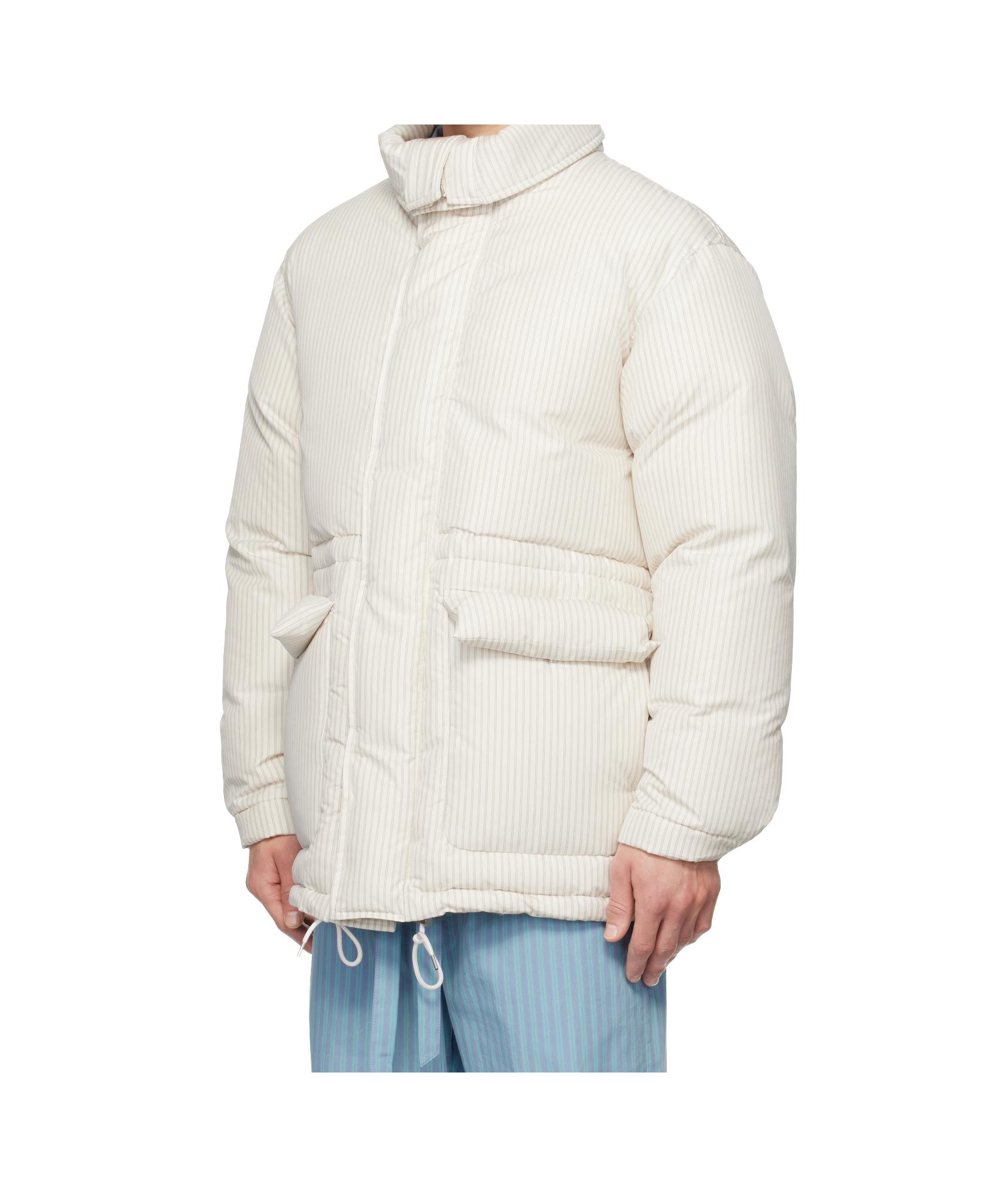 Tekla X Auralee Striped Down Jacket in Natural for Men | Lyst