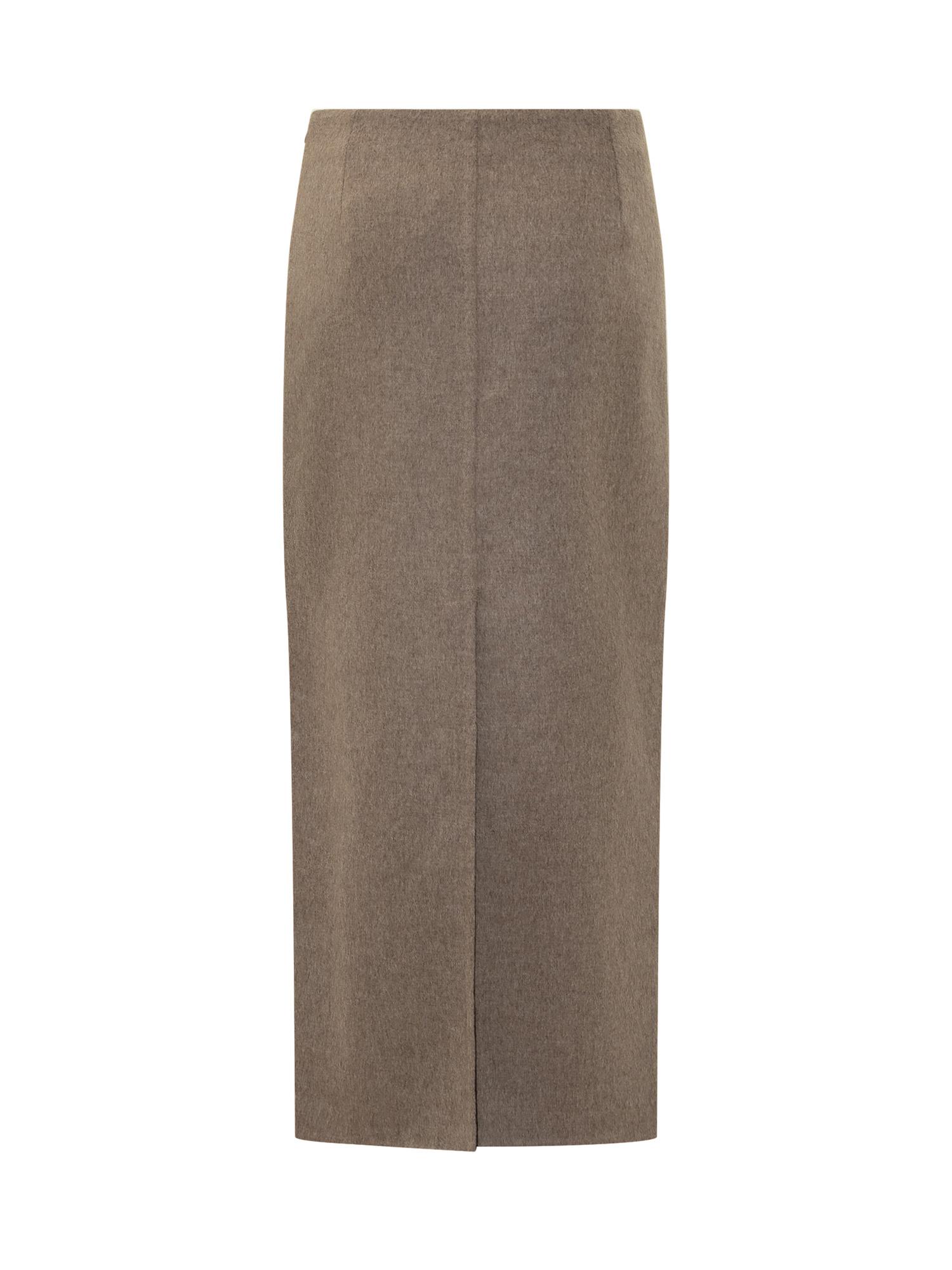 スカート BRUNELLO CUCINELLI Viscose and linen long pencil skirt Brunello Cucinelli Viscose And Linen Long Pencil Skirt In