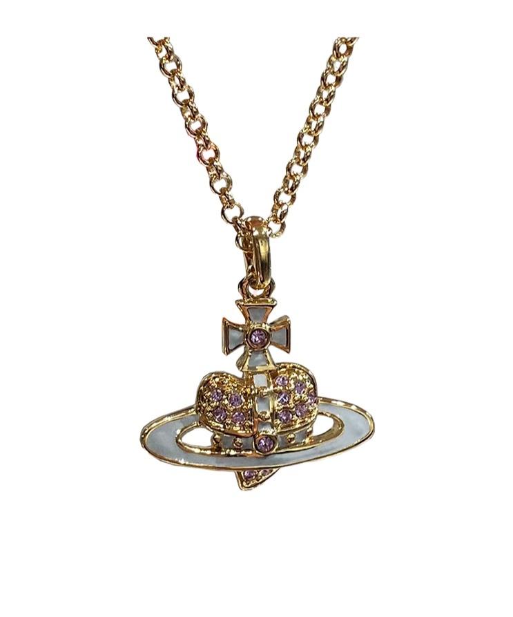 Vivienne Westwood Four-Leaf Clover Heart-Shaped Pendant in