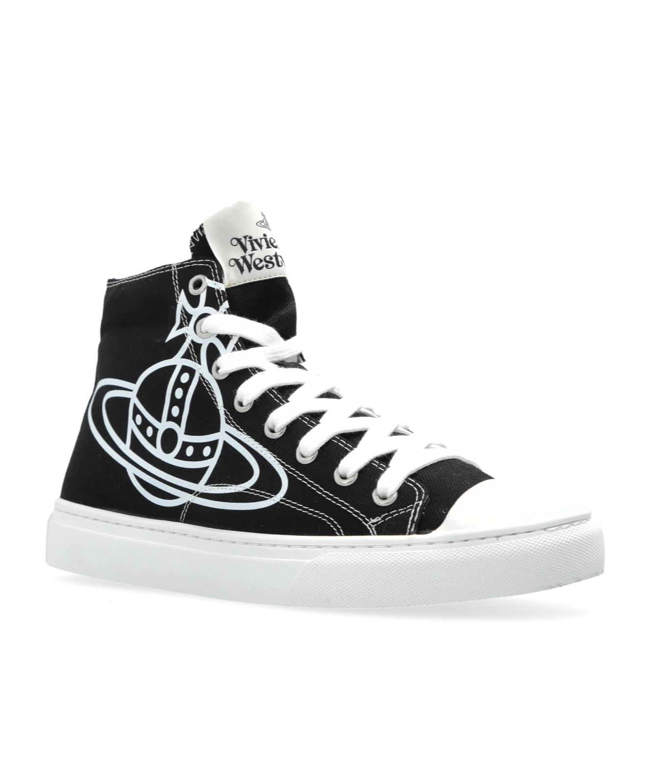 スニーカー Vivienne Westwood Women's High Top Canvas Sneakers Black 750 Vivienne Westwood High-Top Sneakers in Black | Lyst