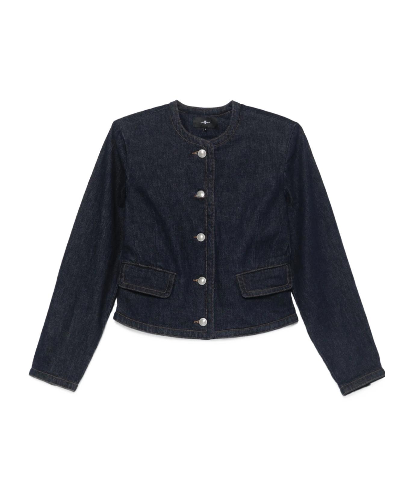 ジャケット 7 For All Mankind VICKY JACKET Soho Light (52891) 7 For All Mankind Vicky Jacket Soho Light LIGHT BLUE
