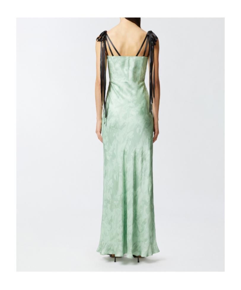chinese dress ladies Long dress with fringing and Botanic Garden print