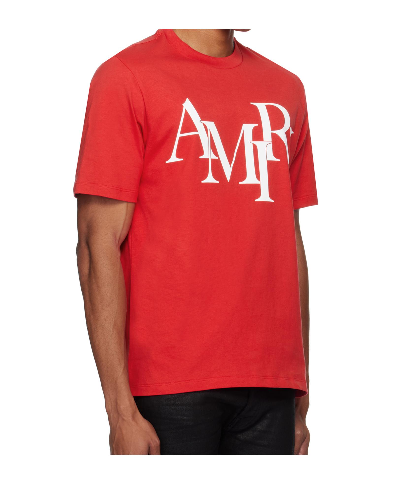 【関税込み】AMIRI レッド 'AMIRI' Staggered Logo Tシャツ Amiri Staggered Logo T-Shirt for Men | Lyst