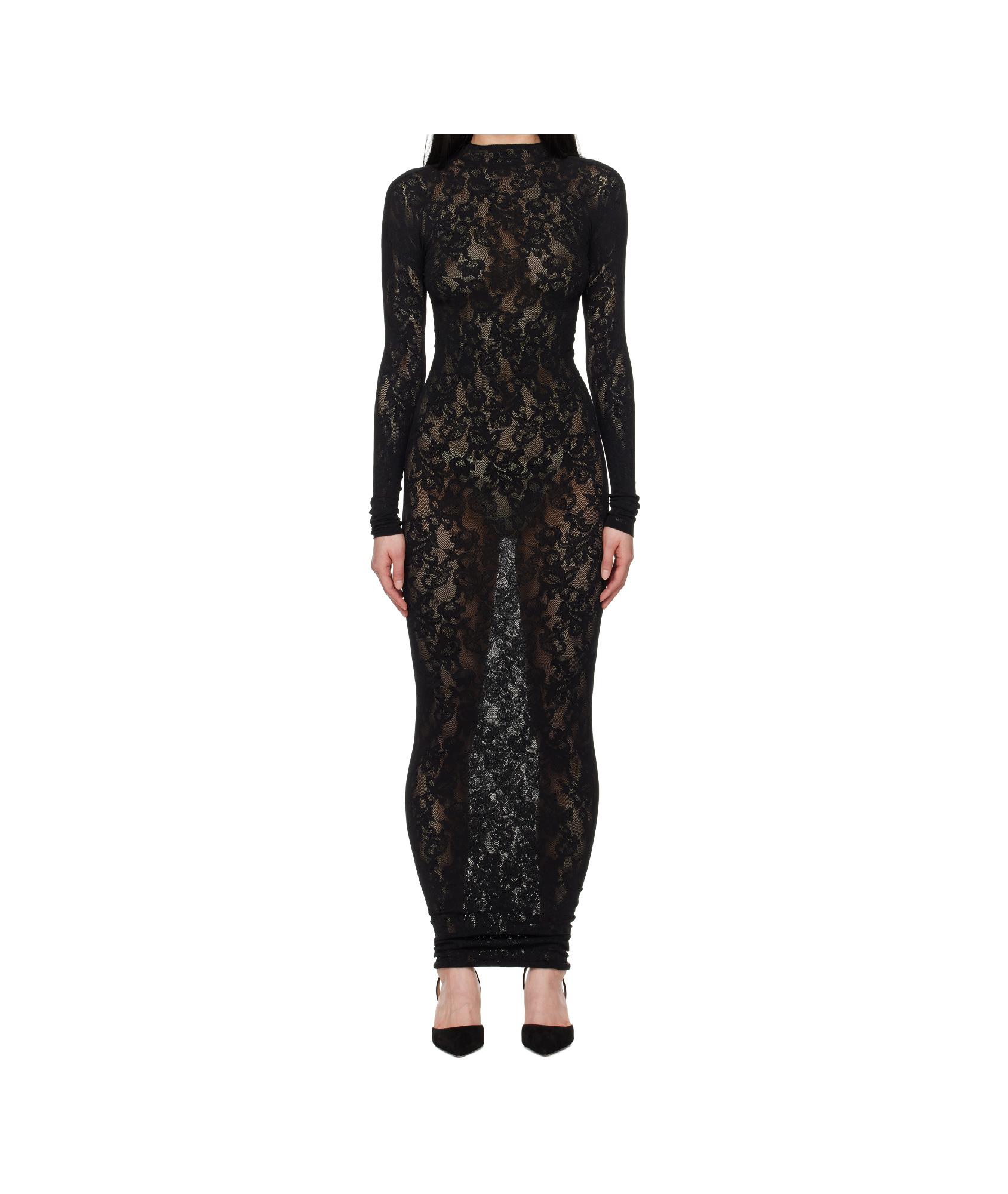 knit lace mock neck dress skims Skims Mock Neck Lace Dress