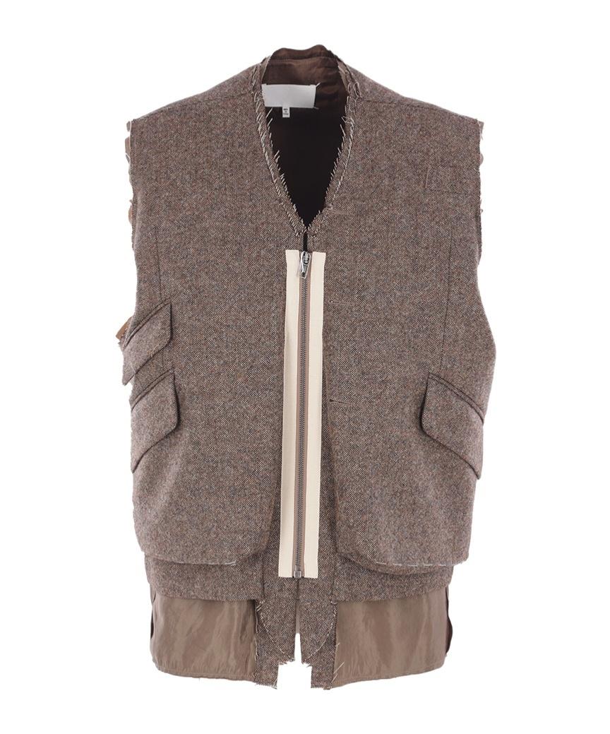 Tシャツ・カットソー MAISON MARGIELA Sage Green Wool Blend Vest S50TH0065M13108 709M - 海外通販のBUYMA