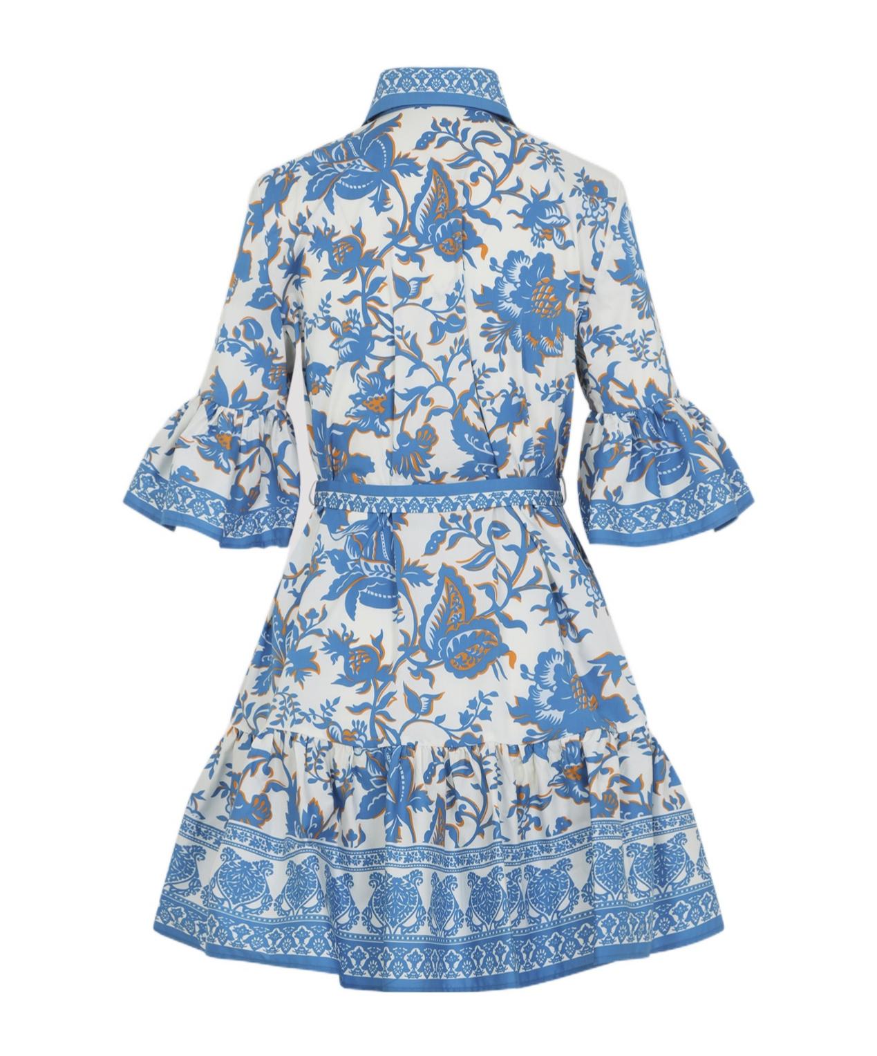 etro denim dress Etro Denim-Jacquard Mini Dress In Blue - 50% Off