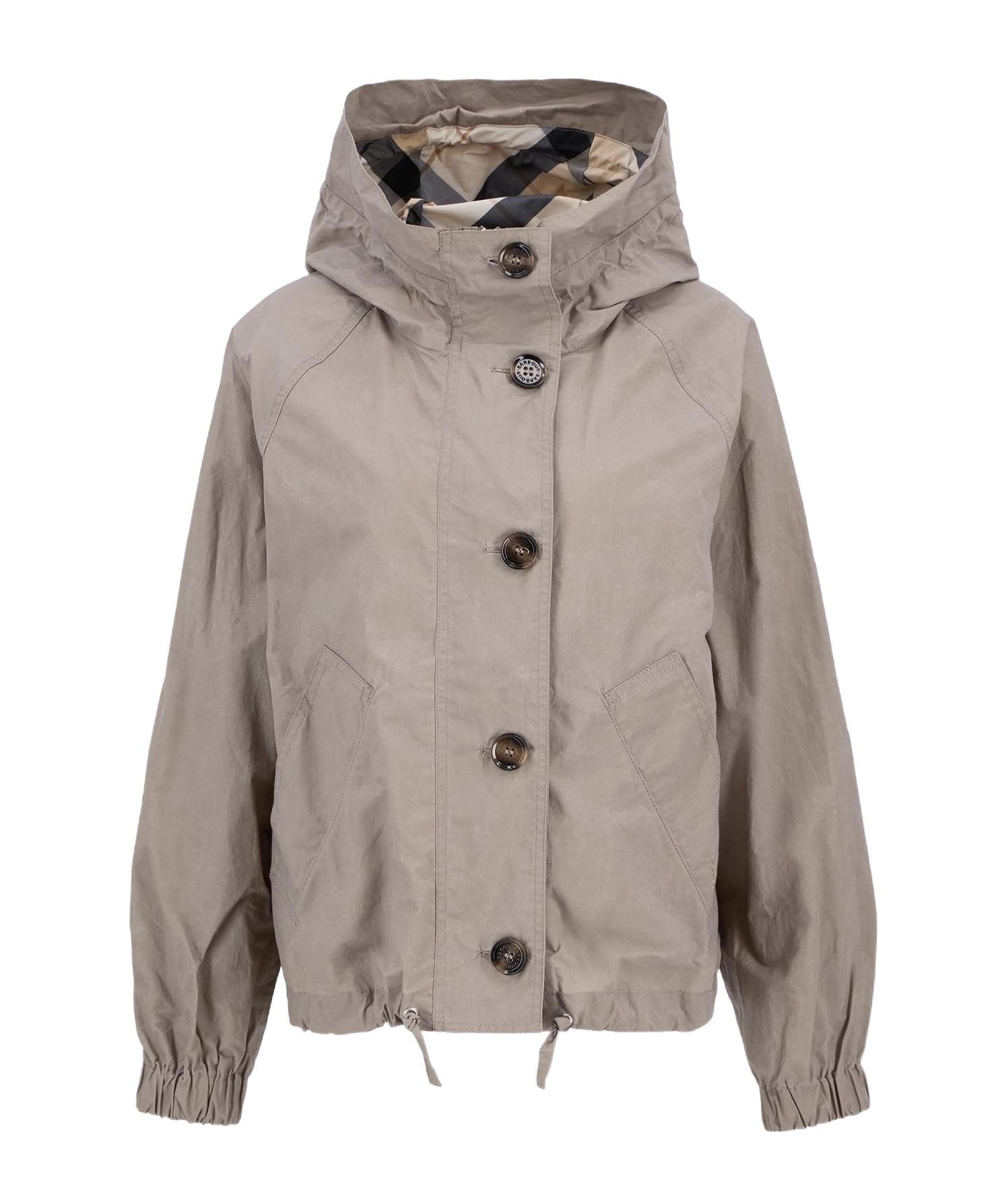 Barbour Jacket With Buttons And Hood in Gray | Lyst