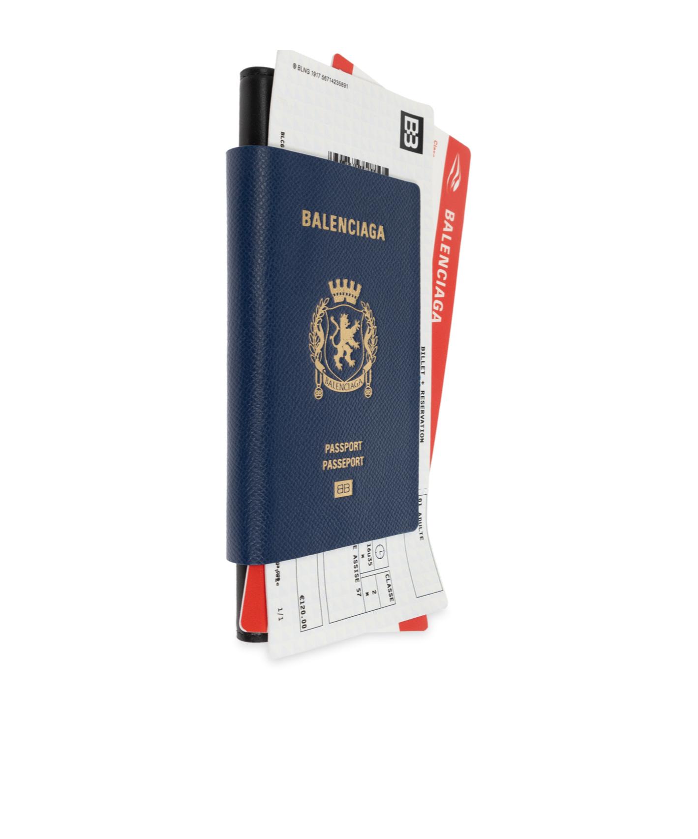 Balenciaga Passport Wallet in Blue for Men | Lyst