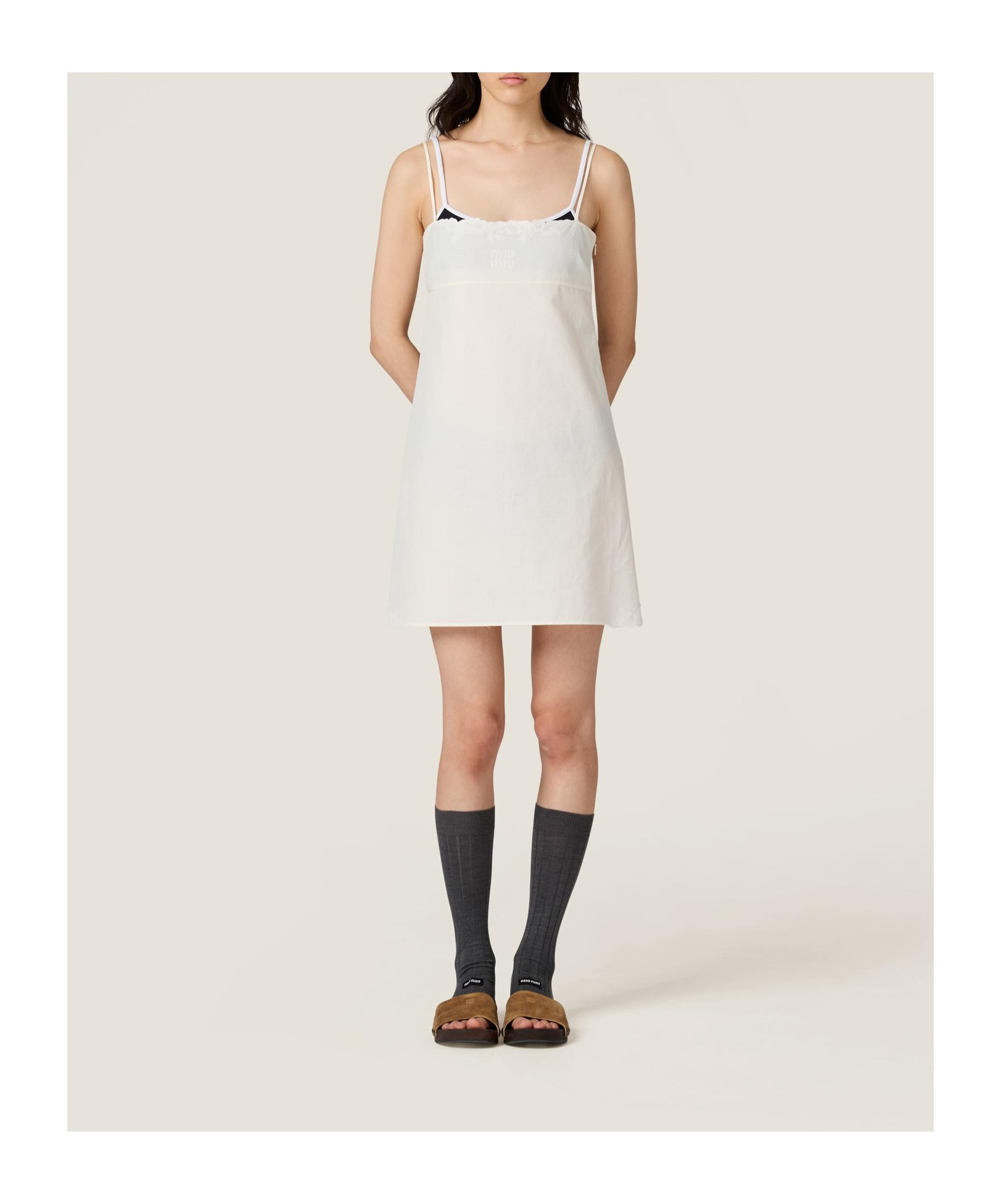 Miu Miu Sleeveless Dress in Gray | Lyst